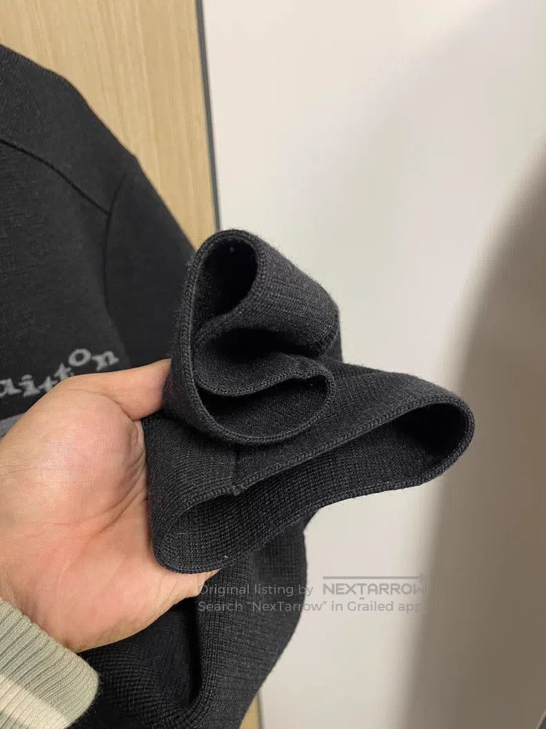 Louis Vuitton Louis Vuitton Black wool lapel knit jacket Size US L / EU 52-54 / 3 - 6 Thumbnail