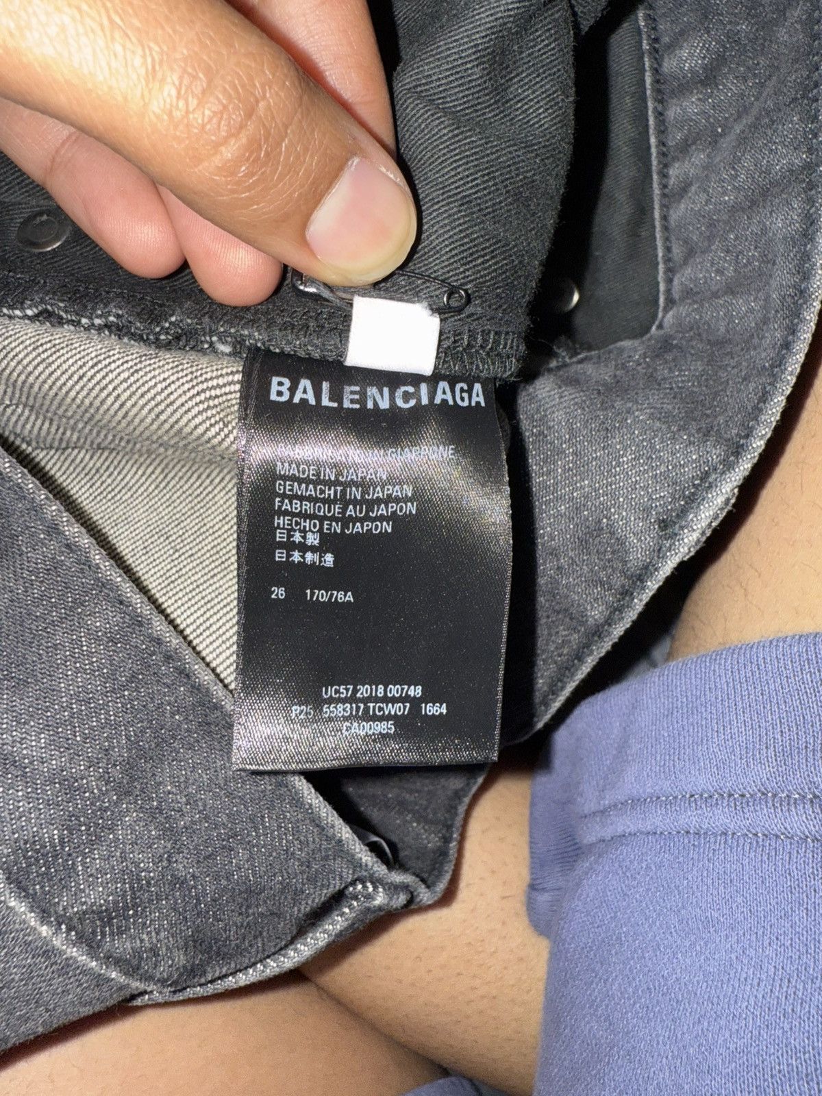 Balenciaga Balenciaga Washed Black Straight Leg Jeans - BNWT Size 26" / US 2 / IT 38 - 4 Thumbnail