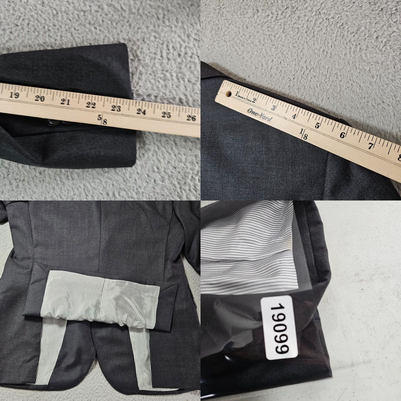 Brooklyn Tailors Brooklyn Tailors Blazer Womens Size 4 Grey Wool Full Canvas 2 Button Suit Jacket Size L / US 10 / IT 46 - 9 Thumbnail