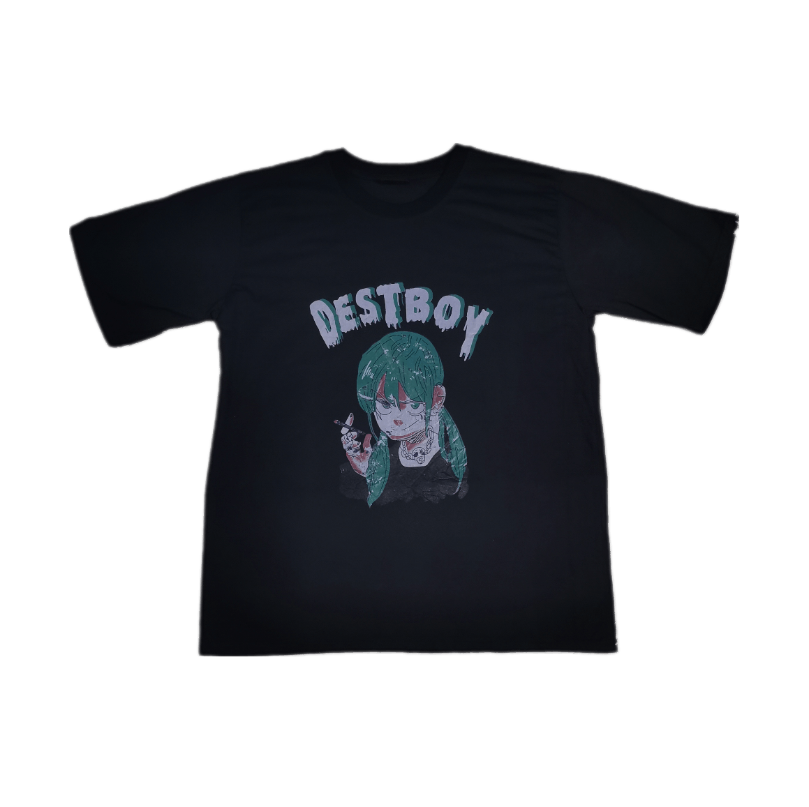 image of Anima x Art Jun Inagawa Destboy Tee in Black, Men's (Size Large)