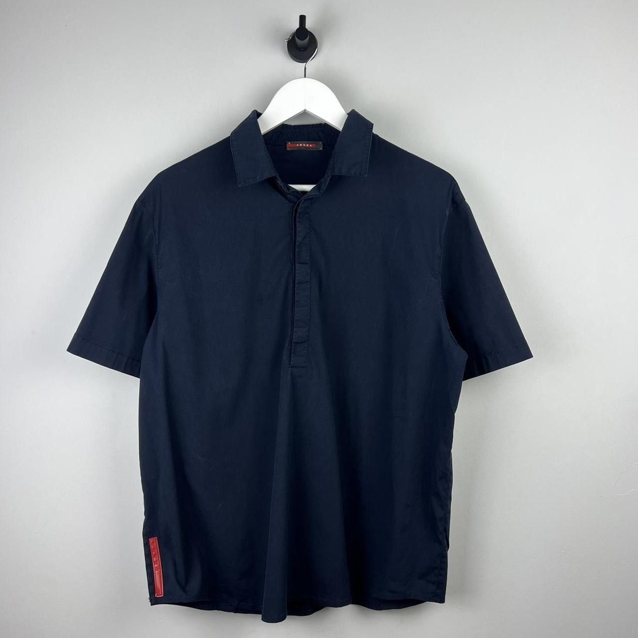 image of 00’S Prada Sport Logo Over Shirt in Navy, Men's (Size XL)