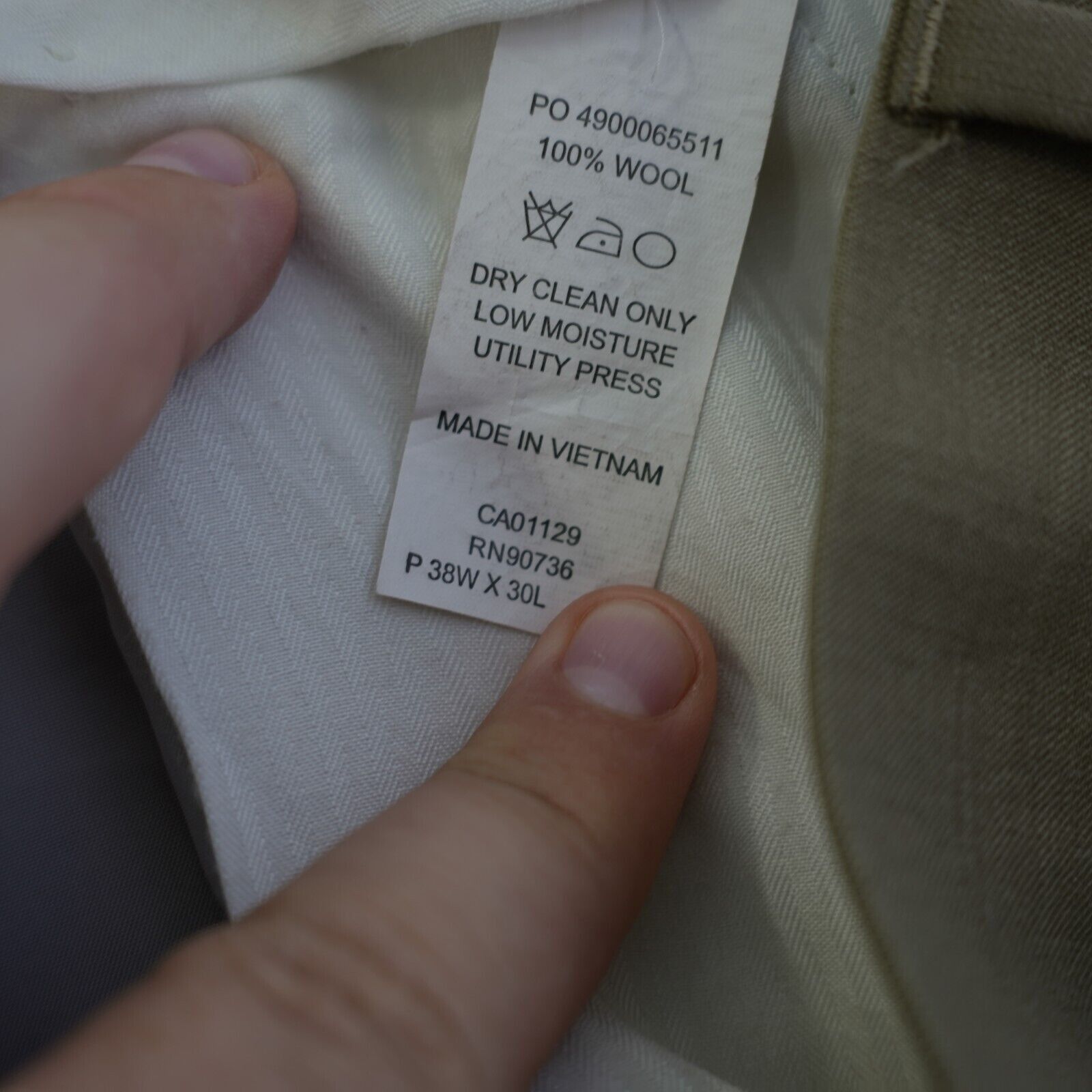 Lauren Ralph Lauren Lauren Ralph Lauren Tan Wool 39/30 Dress Pants Pleated Cuffe Size US 39 - 8 Thumbnail