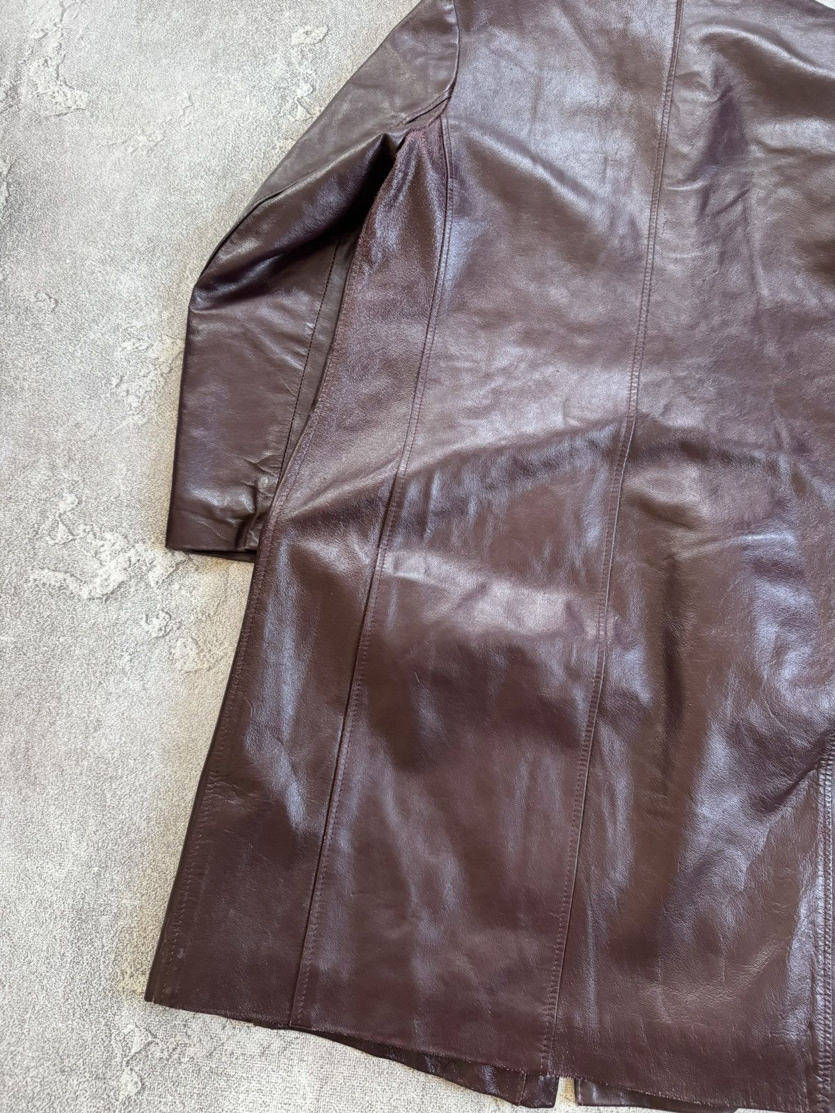 Gucci Gucci 46size retro vintage leather coat zip jacket 90s Size L / US 10 / IT 46 - 18 Thumbnail