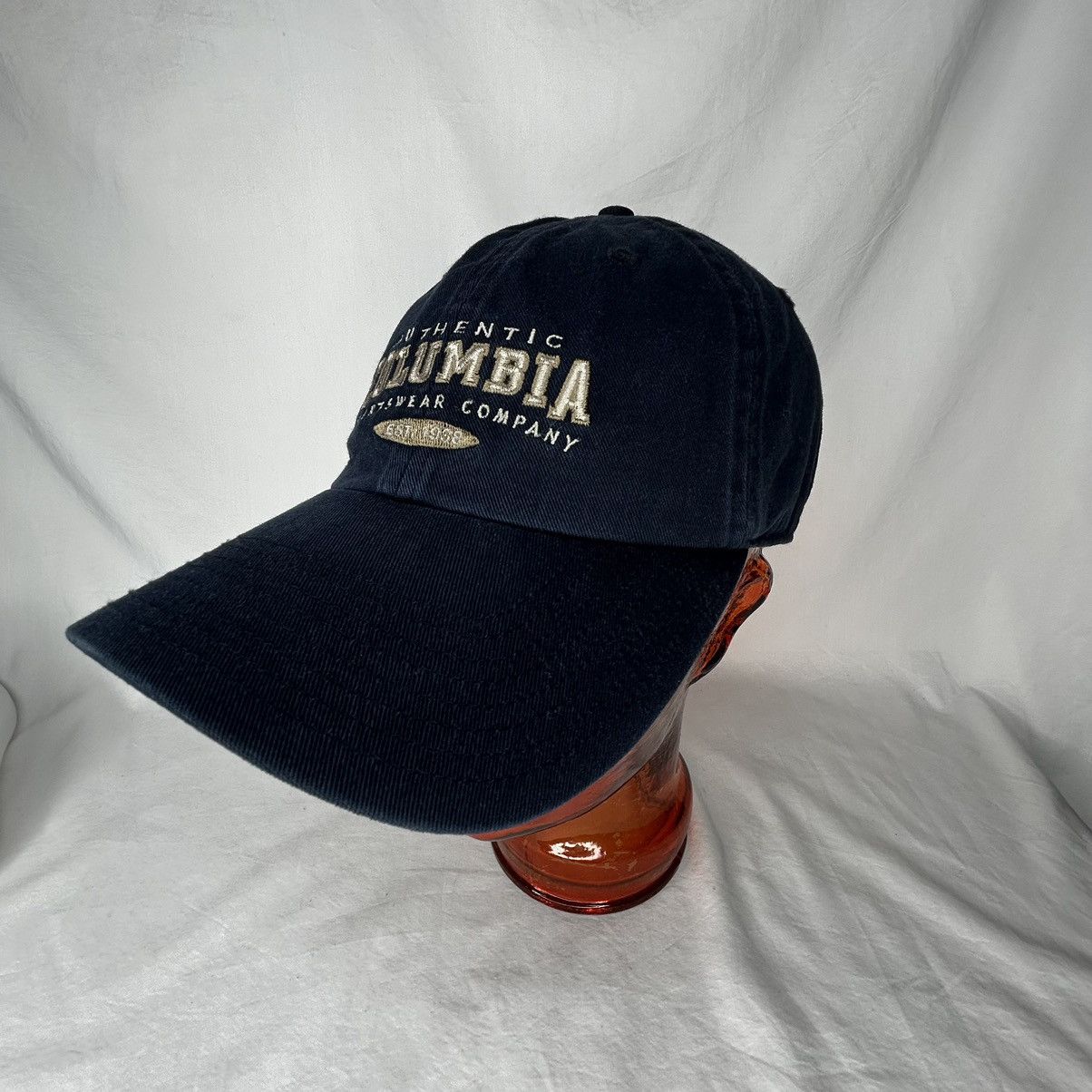 Columbia Columbia Vtg Y2K Navy Blue Embroidered Strapback Hat Size ONE SIZE - 3 Thumbnail