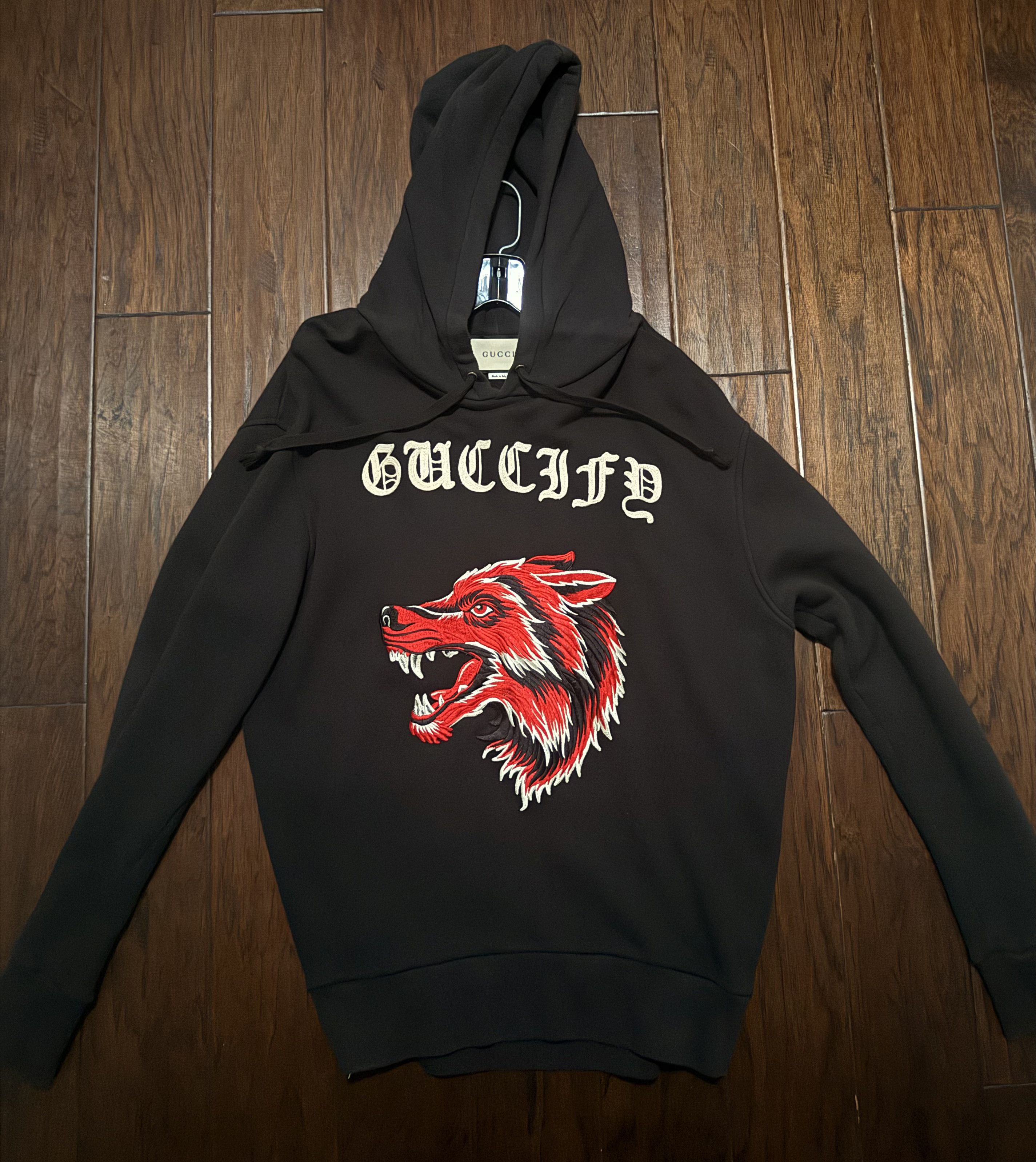 ■ □ b256 GUCCI【グッチ】パーカー Guccify Yourself Gucci Black Cotton Guccify Yourself Printed Hoodie L Gucci | TLC