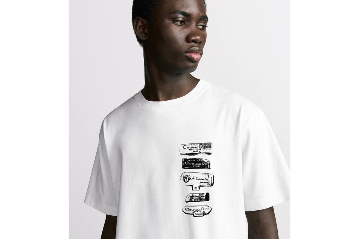 Dior o1bcso1str0326 Archives Labels T-Shirt, Relaxed Fit in White Size US XL / EU 56 / 4 - 5 Thumbnail