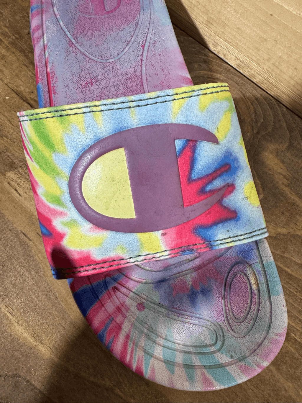 Champion Champion IPO Women's Size 7 Tie-Dye Slide Sandals Size US 7 / IT 37 - 8 Thumbnail