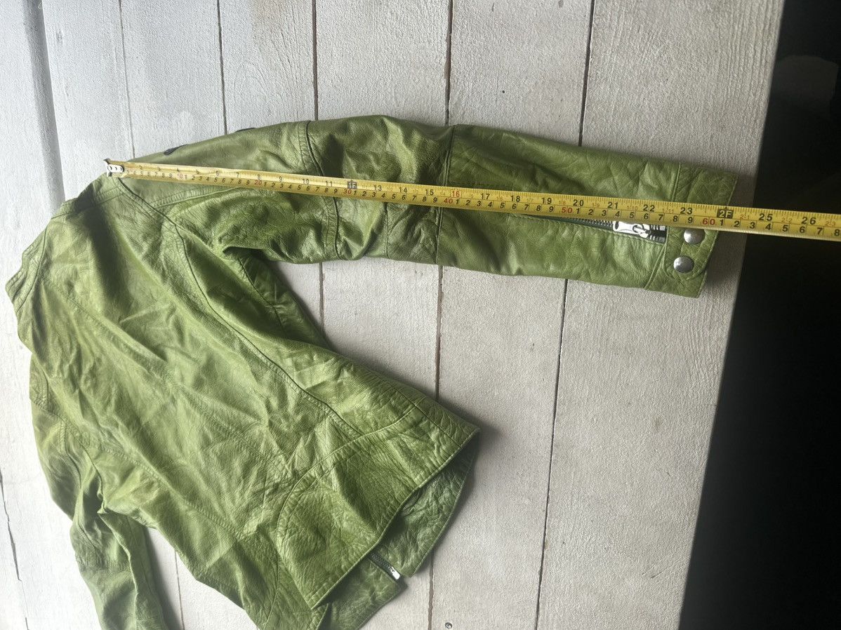 Other 🚨Y2K RICK OWENS TYPE DIRTY SLIM FIT ZIP LEATHER JACKET Size M / US 6-8 / IT 42-44 - 21 Thumbnail
