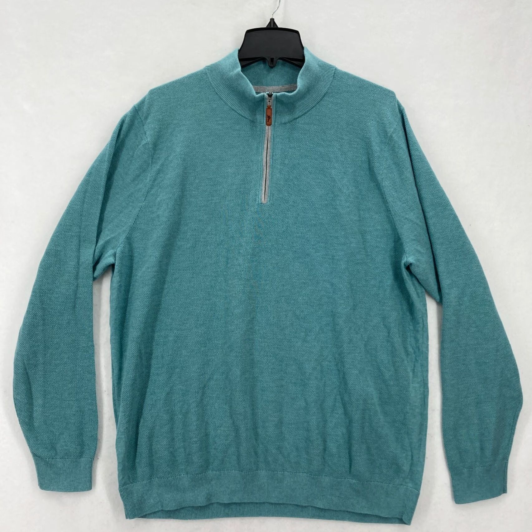 Tommy Bahama Tommy Bahama Island Zone Quarter Zip Sweatshirt Mens XL Blue Preppy Mock Neck Pullover Warm All Seasons Vintage: No Size US XL / EU 56 / 4 - 2 Thumbnail