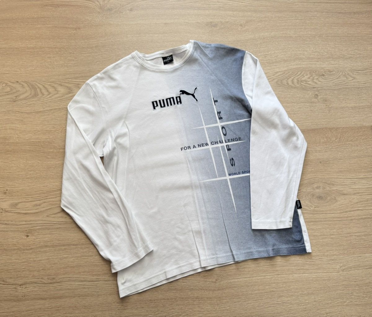 Puma Vintage 00’s Puma y2k White Sport Long Sleeve Size US XL / EU 56 / 4 - 1 Thumbnail