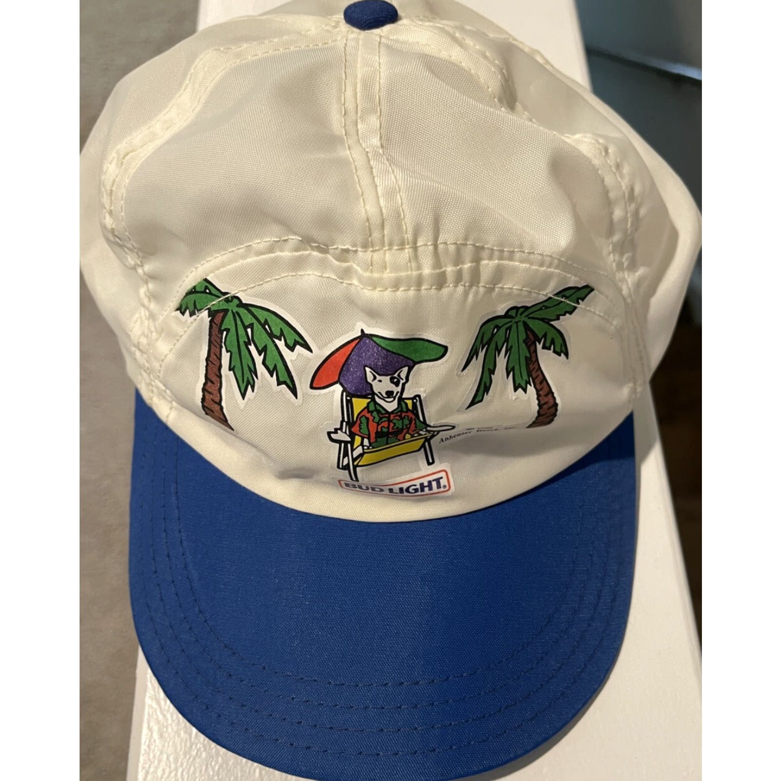 Vintage VINTAGE Anheuser Busch Bud Light 1986 Hat Cap White Unisex Adults 80s Snapback Adjustable Nylon Lightweight Breathable Made In USA Size ONE SIZE - 4 Thumbnail