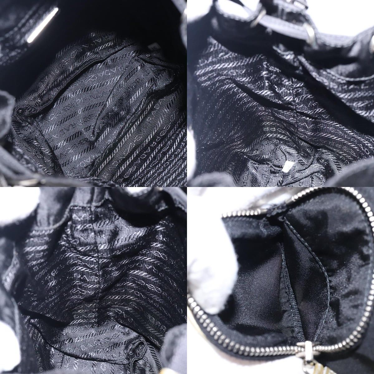 Prada PRADA Hand Bag Nylon Black Silver Size ONE SIZE - 12 Thumbnail