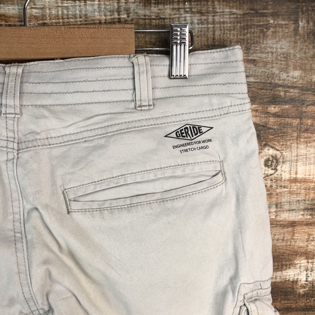 Japanese Brand Geride White Cargo utility Multipocket Pants #A1922 Size US 31 - 18 Thumbnail