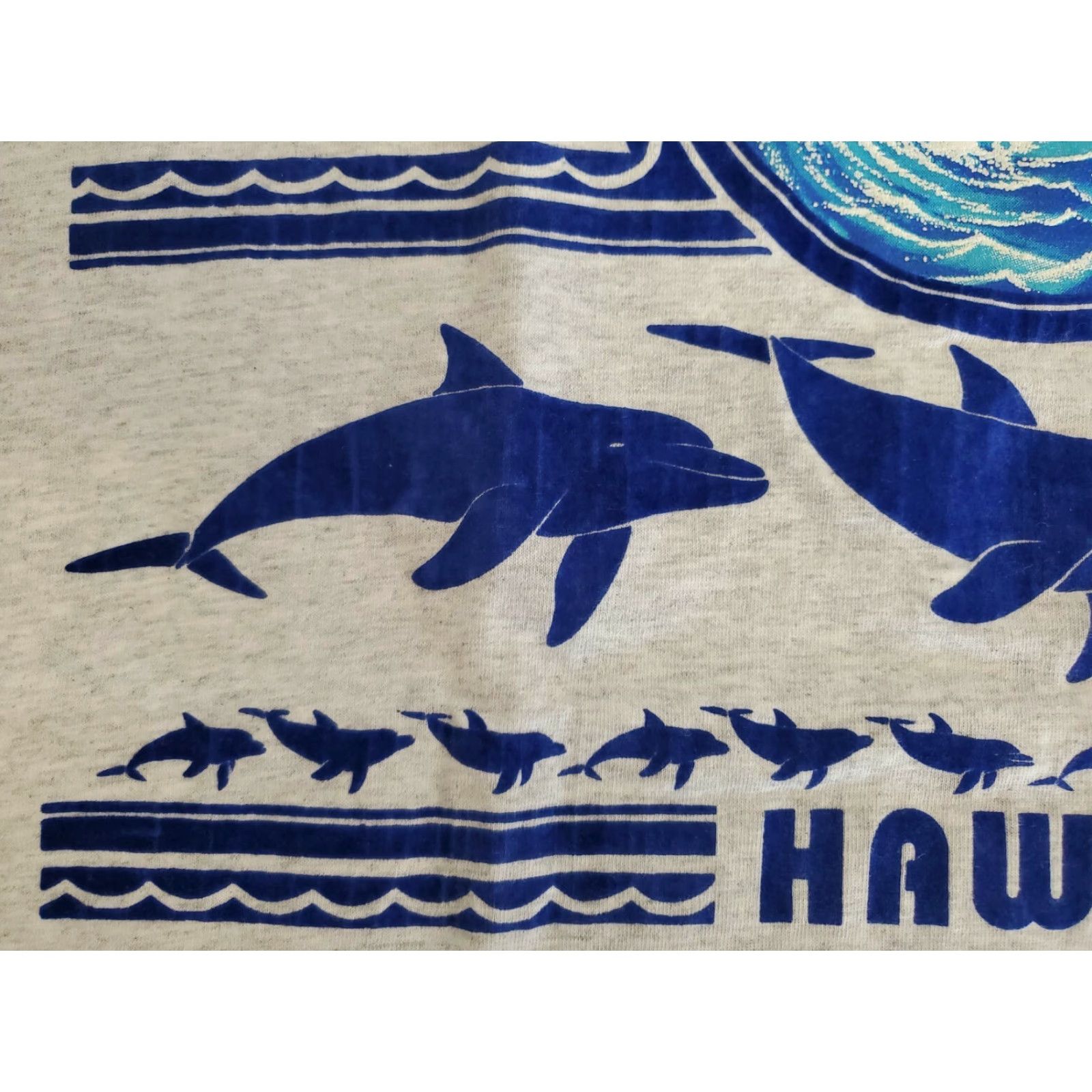 Anvil VINTAGE Anvil Graphic Tee Aloha Hawaii Dolphin Shirt Large Gray 90s Mens Size US L / EU 52-54 / 3 - 5 Thumbnail