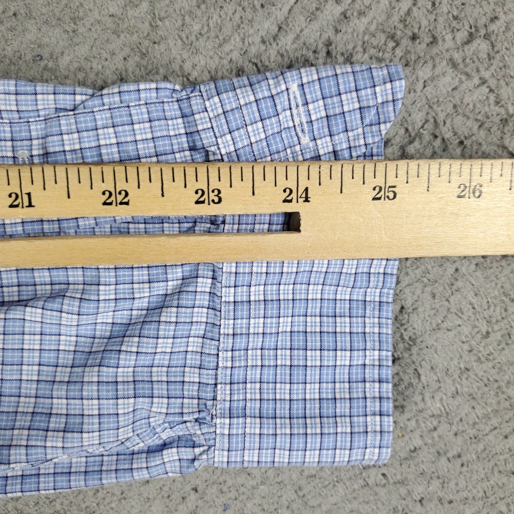Ralph Lauren Ralph Lauren Dress Shirt Mens 16 Blue Plaid Pony Button Up Long Sleeve Size 42R - 7 Thumbnail