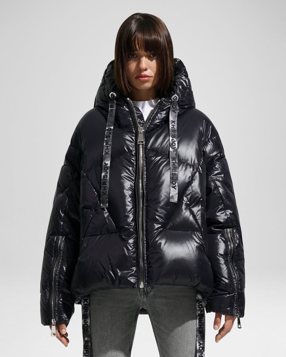 Khrisjoy Iconic shiny black puffer NWOT Size S / US 4 / IT 40 - 2 Thumbnail
