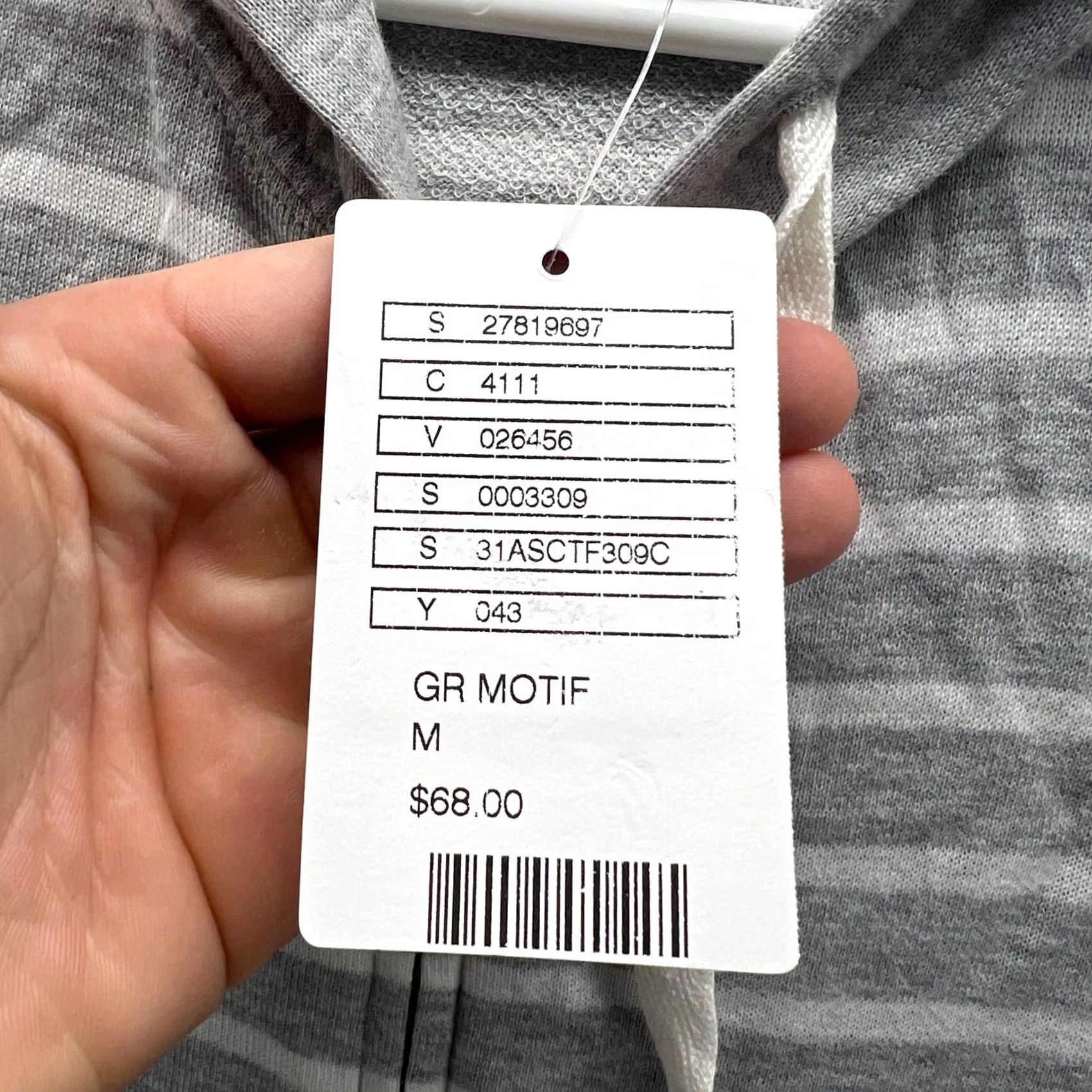 Anthropologie Anthropologie Jacket Women M Gray Striped Full Zip Fleece Size M / US 6-8 / IT 42-44 - 7 Thumbnail