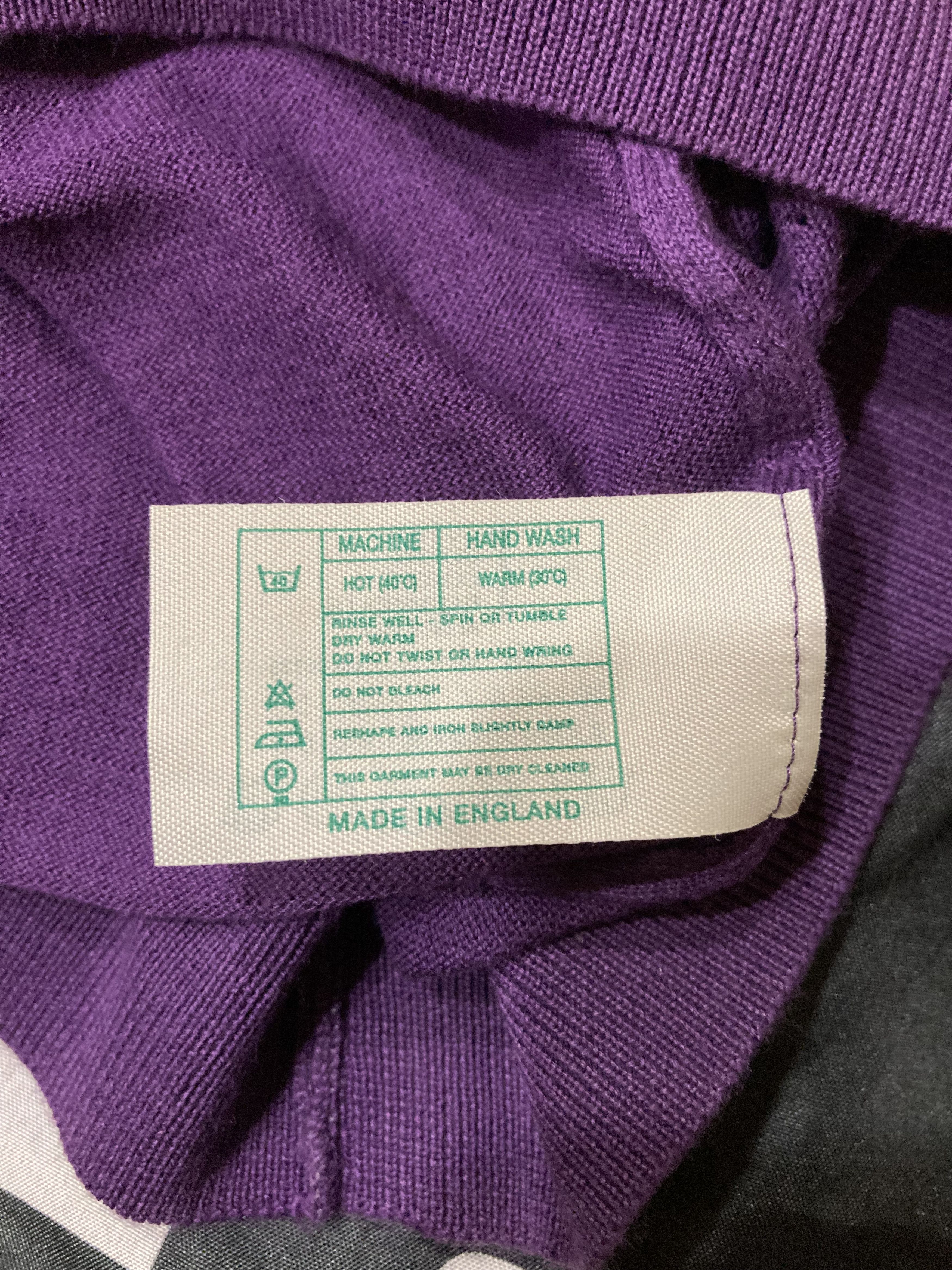 John Smedley John Smedley For + v-neck long sleeve purple pullover Size US M / EU 48-50 / 2 - 11 Thumbnail