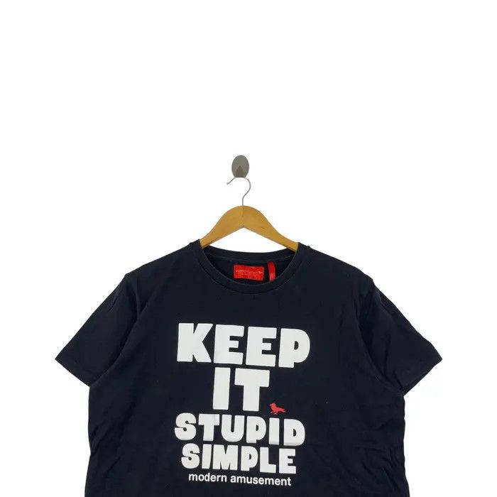 Vintage MODERN AMUSEMENT Keep It Stupid Simple Quote Tee Shirt Size XL / US 12-14 / IT 48-50 - 2 Thumbnail