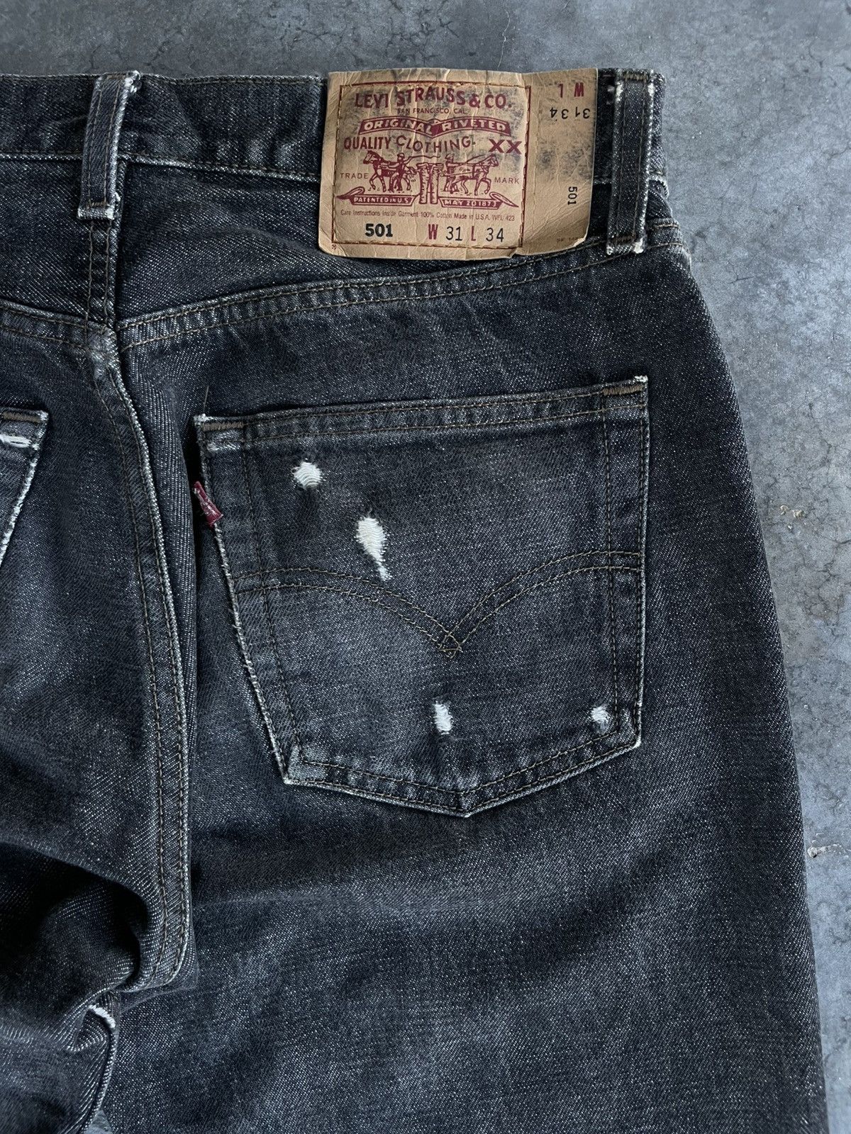 Levi's × Vintage VTG 90s Levi's 501 Superblack (Dark Grey) #553 Size US 31 - 10 Thumbnail