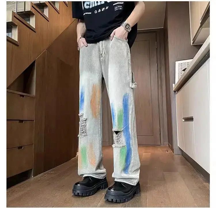 Japanese Brand Leisure micro flared distressed jeans Size US 32 / EU 48 - 5 Thumbnail