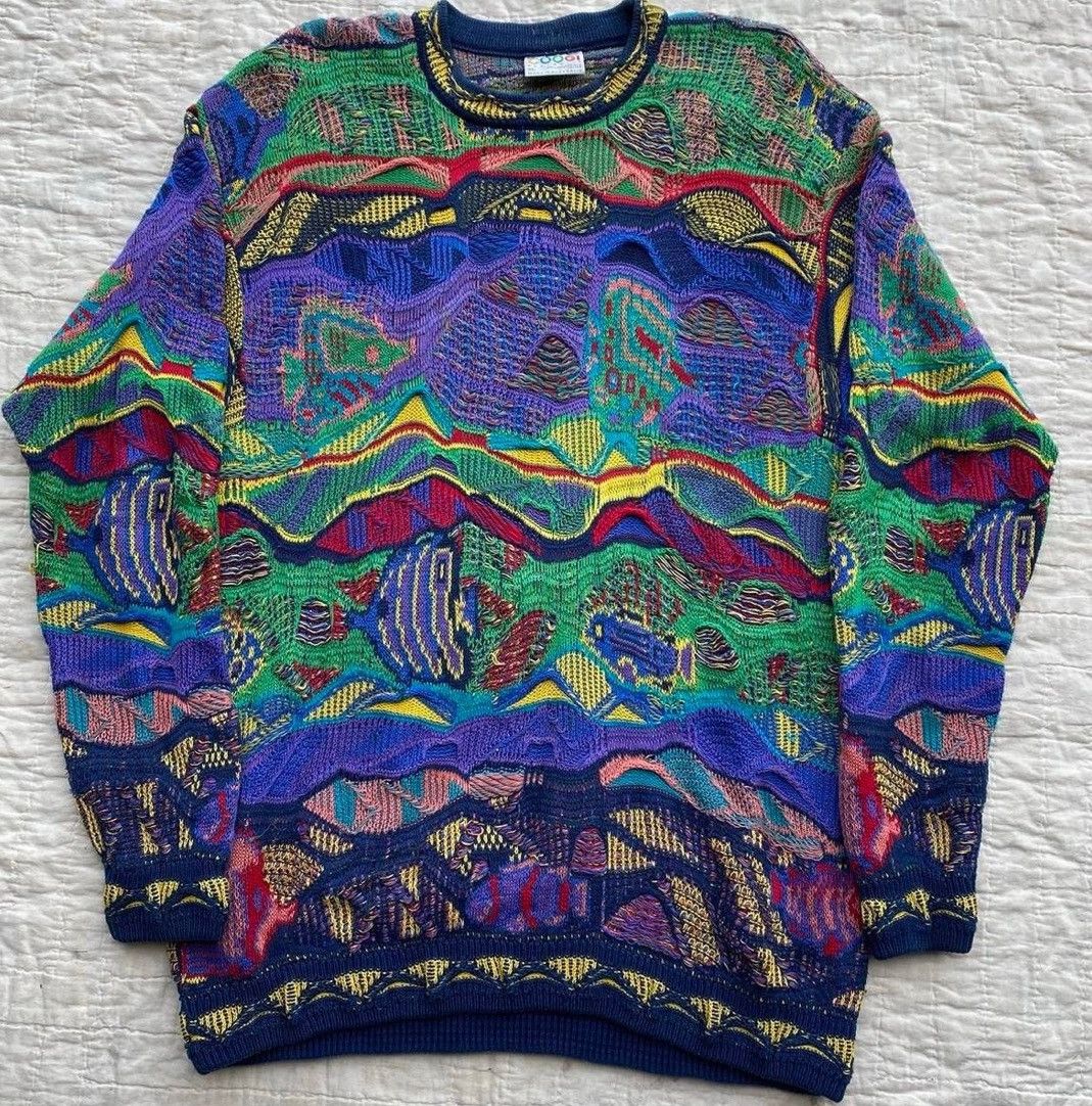 Coogi × Vintage Vintage 90s COOGI Fish Vaporwave Sweater
