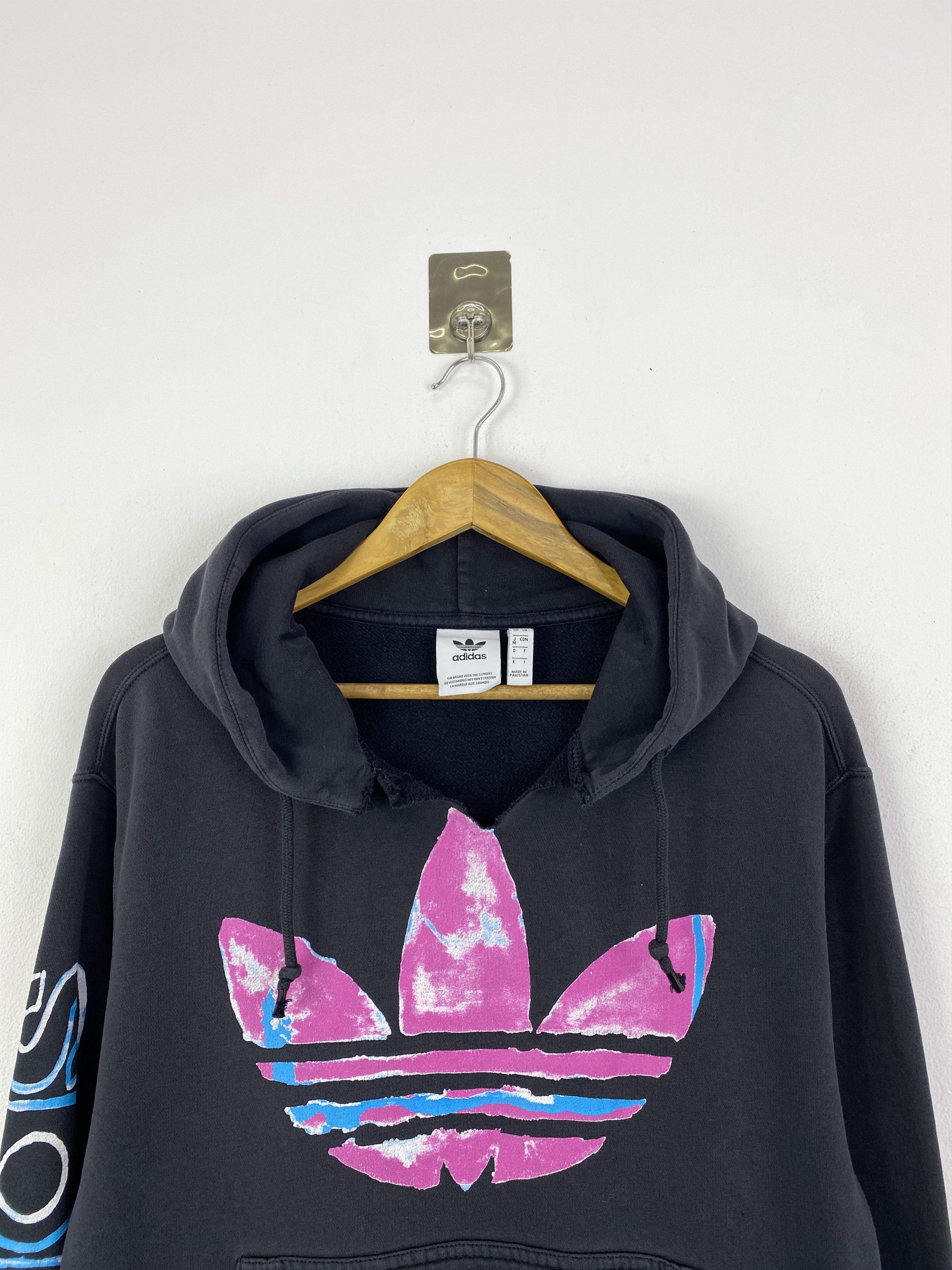 Adidas Vintage Adidas Big Logo Pullover Hoodie SH0149 Size US L / EU 52-54 / 3 - 2 Thumbnail