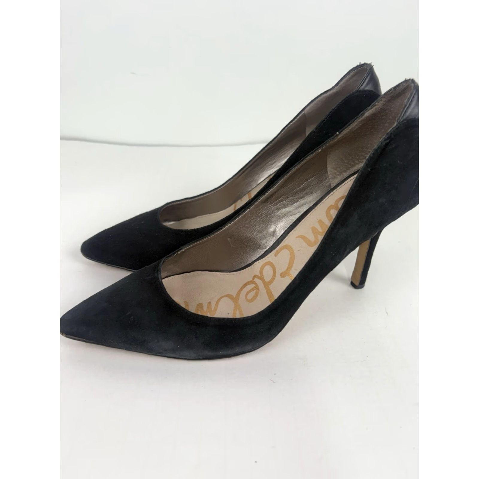 Sam Edelman Sam Edelman Zola Black Suede Heels Ultra High 4in Womens Size 8M Size US 8 / IT 38 - 3 Thumbnail