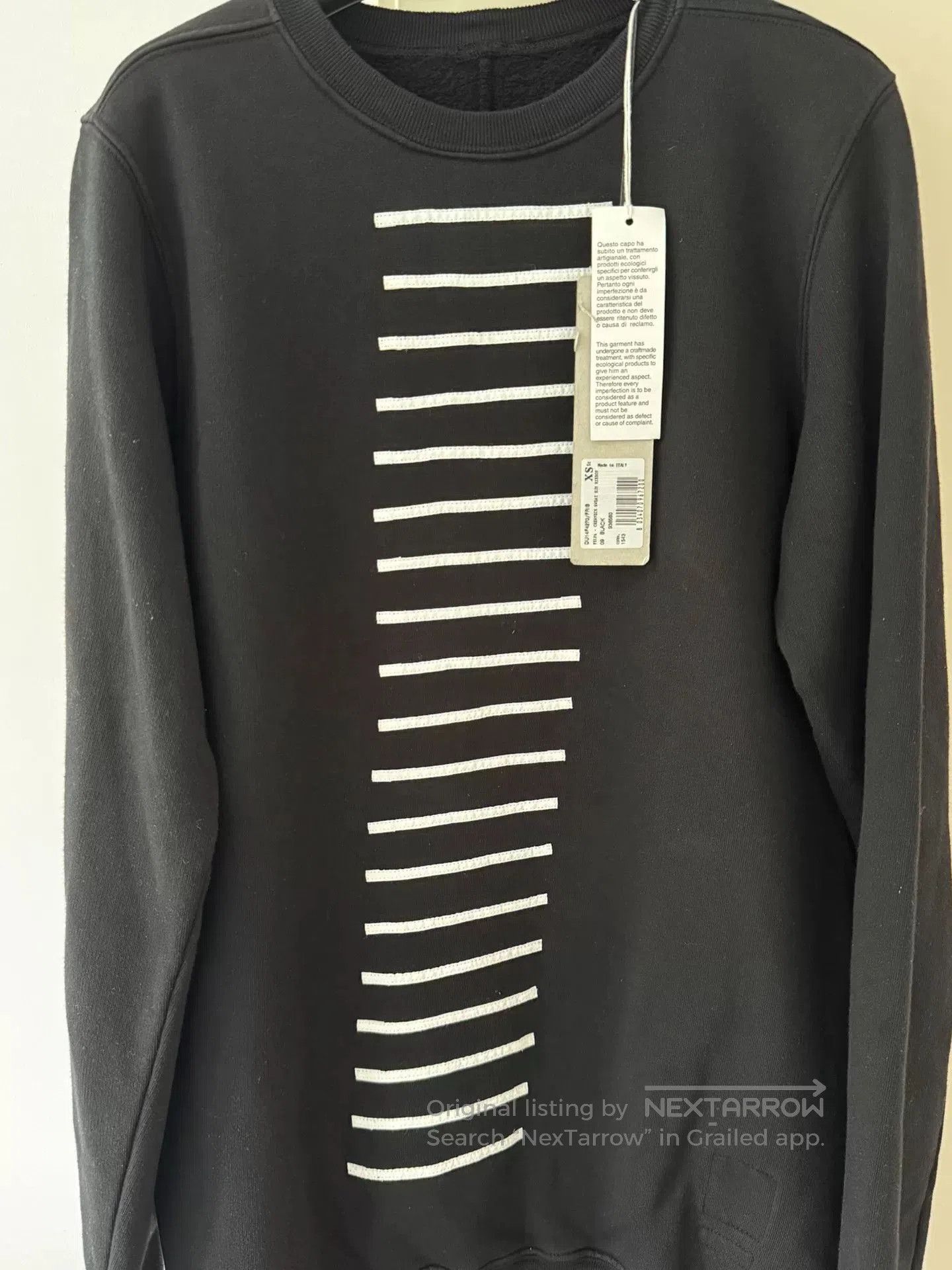Rick Owens Drkshdw Rick Owens DRKSHDW Long Sleeve Sweatshirt. Size US XS / EU 42 / 0 - 3 Thumbnail