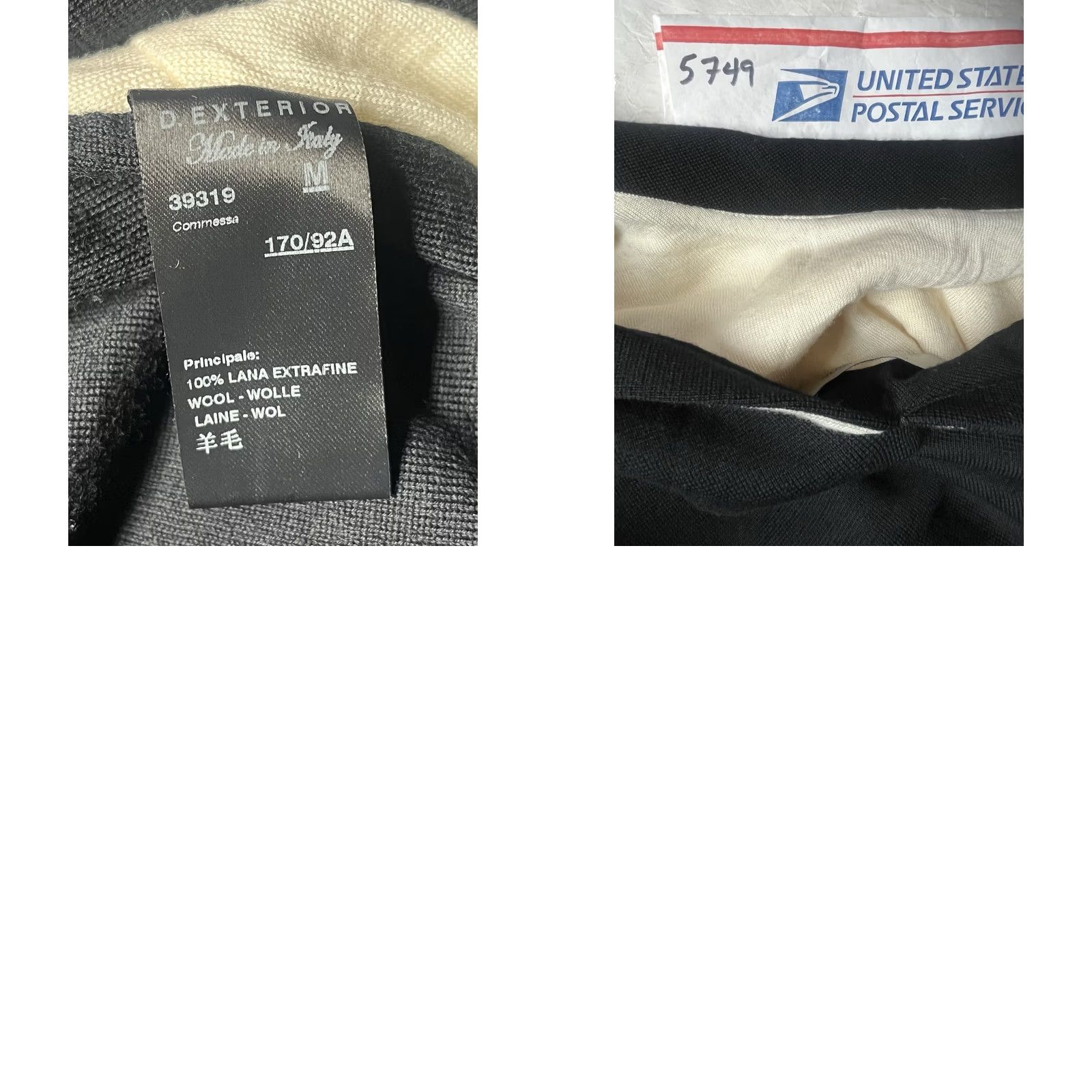 D.Exterior D.Exterior Dress Black Cream Long Sleeve Business Size M 100% Wool Italy Made Women Size M / US 6-8 / IT 42-44 - 8 Thumbnail