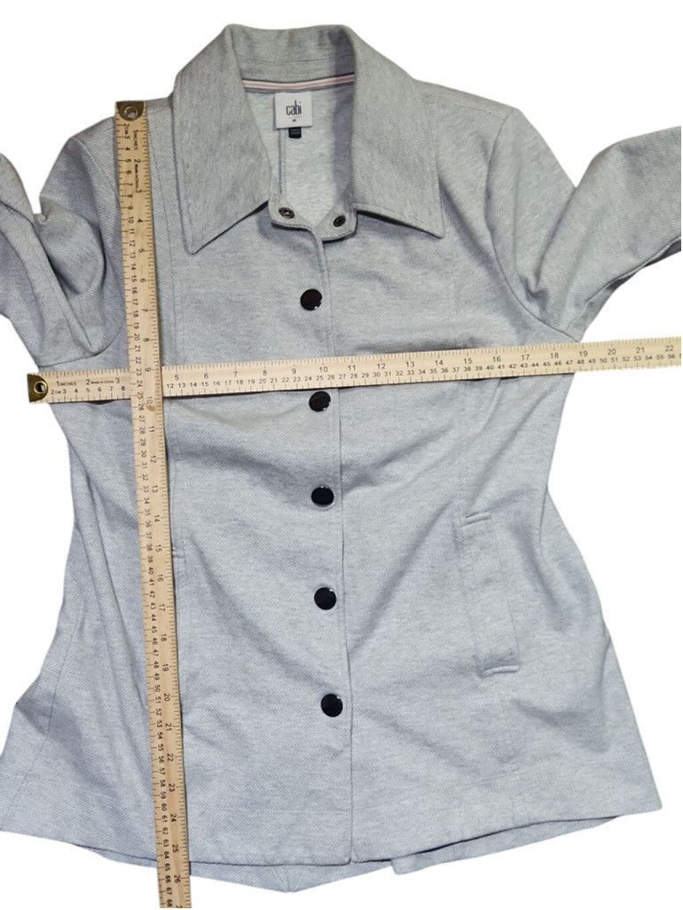 CABANE de ZUCCa Cabi Womens Gray Button-Down Jacket Size M Size M / US 6-8 / IT 42-44 - 6 Thumbnail