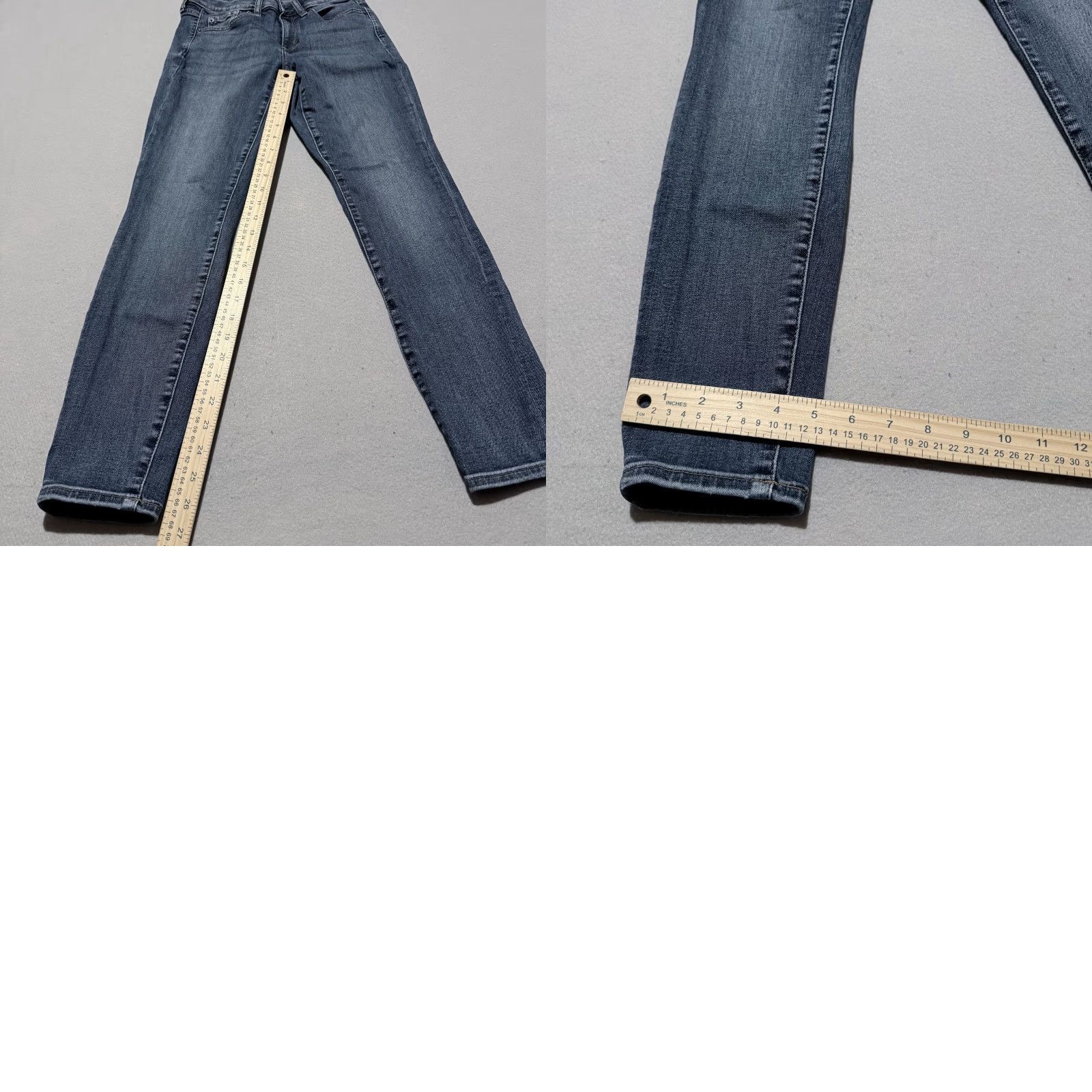 Gap Gap Jeans Women's Blue Denim Stretch Low Rise Skinny 27 Jeans - 27, Slim, 5-Pocket, Regular, Cotton, Gap Size 27" / US 4 / IT 40 - 9 Thumbnail