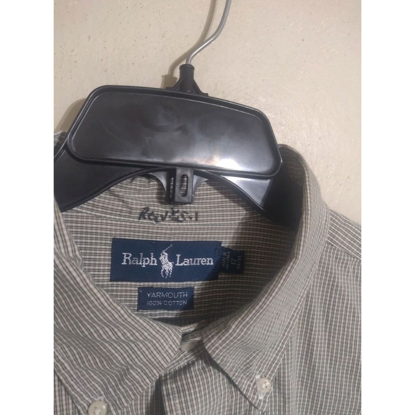 Polo Ralph Lauren Polo Ralph Lauren Yarmouth Shirt Dress Button Down Beige L/S 17 34/35 Men's Size 46R - 3 Thumbnail