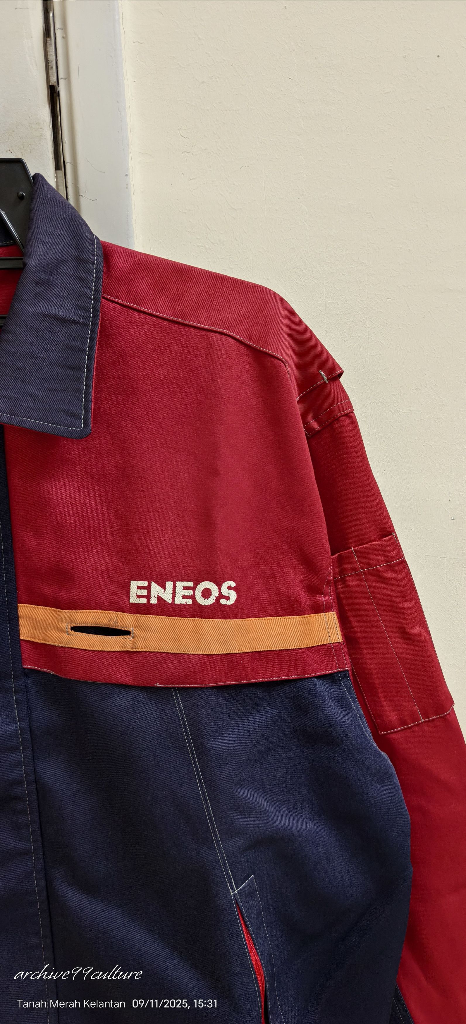 Mostly Heard Rarely Seen Vintage JDM Japan ENEOS Gas Heavy Duty Jacket Size US XL / EU 56 / 4 - 5 Thumbnail