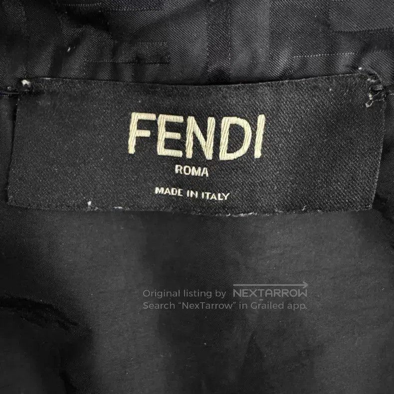 Fendi Fendi Black Back Mesh Full Print Logo Long Sleeve Jacket Size US M / EU 48-50 / 2 - 3 Thumbnail