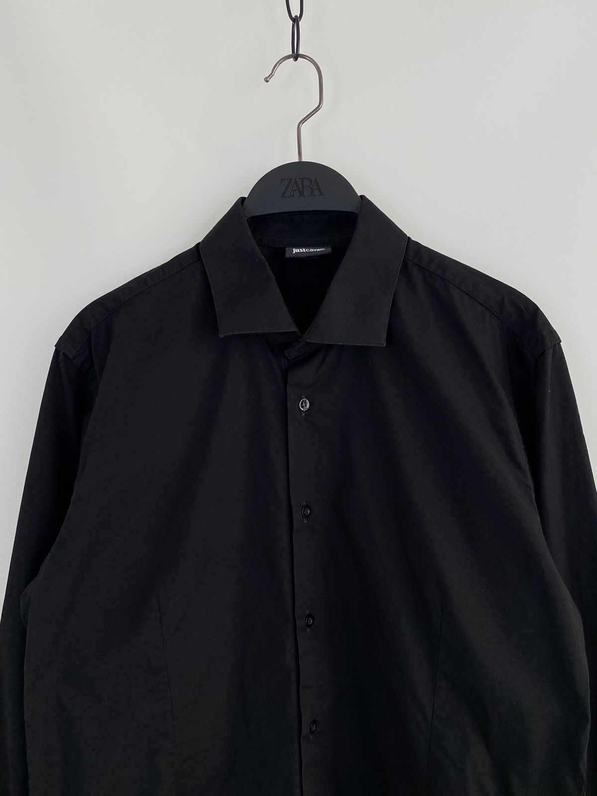 Just Cavalli Just Cavalli L/S Black Shirt Size US M / EU 48-50 / 2 - 2 Thumbnail