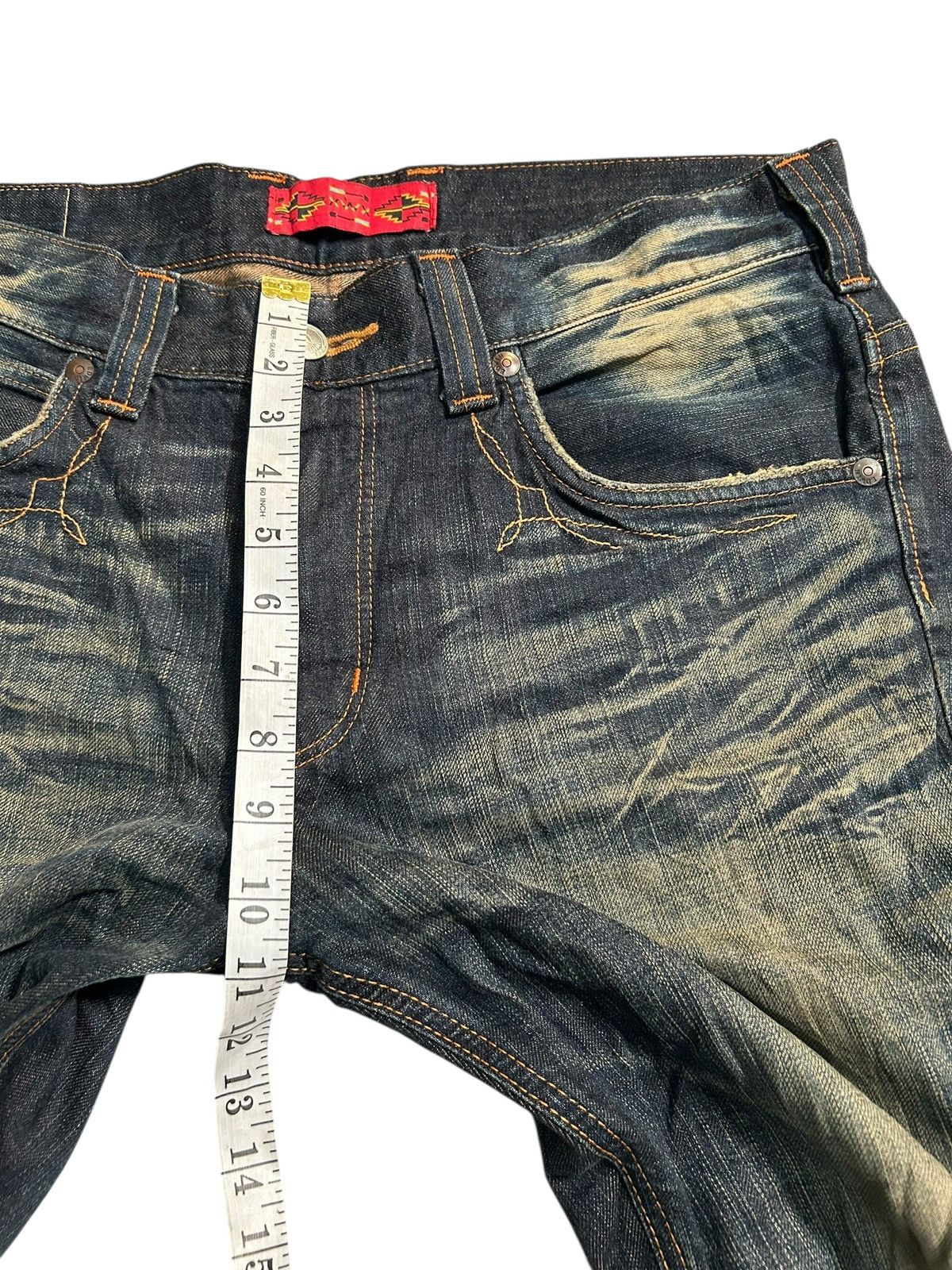 Japanese Brand × Kapital × Vintage FLARE💥 EDWIN XVS NAVAJO MUDWASH RUSTY PUNK GRUNGE DENIM Size US 37 - 14 Thumbnail
