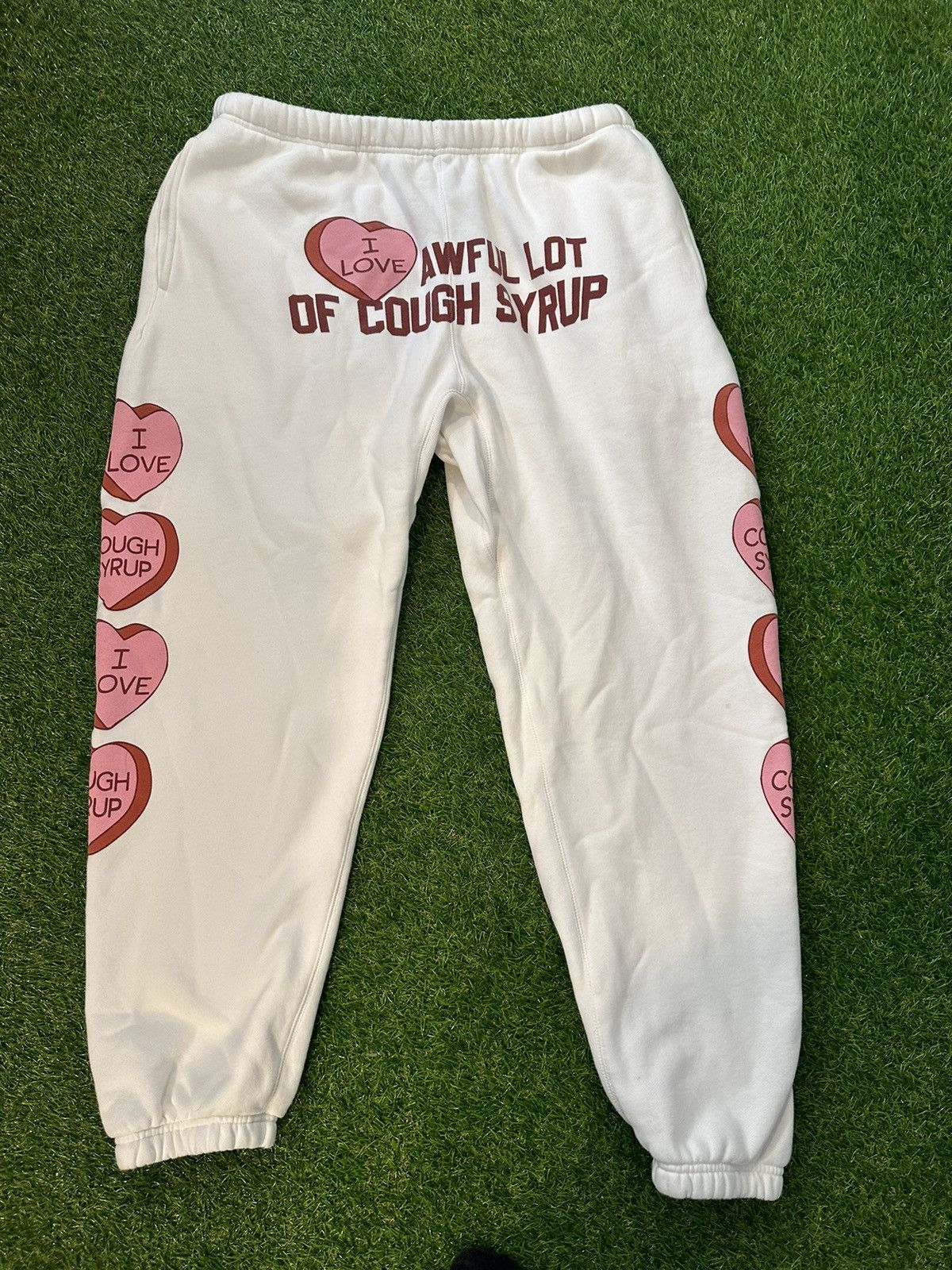 image of Xl That’S A Awful Lot Of Cough Syrup Sweats New Sweatpants in White, Men's (Size 36)