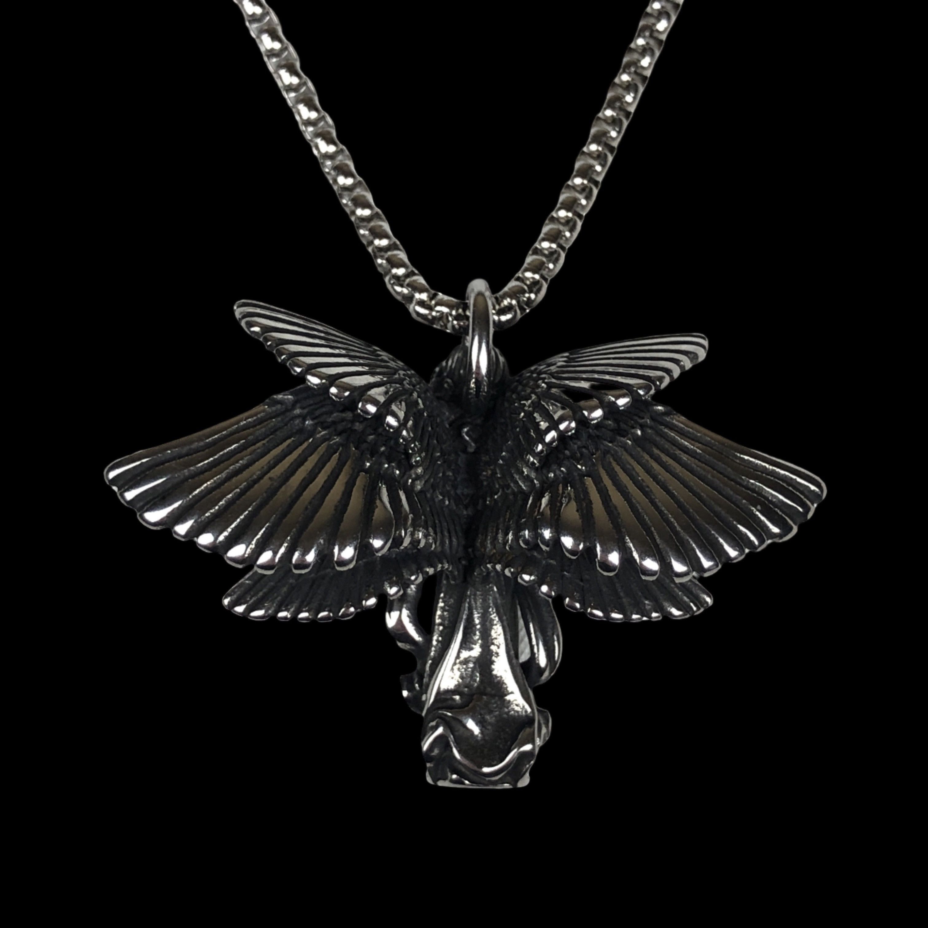 Jewelry Stainless Steel Angel Gothic Necklace Punk Metal Y2K Size ONE SIZE - 4 Thumbnail