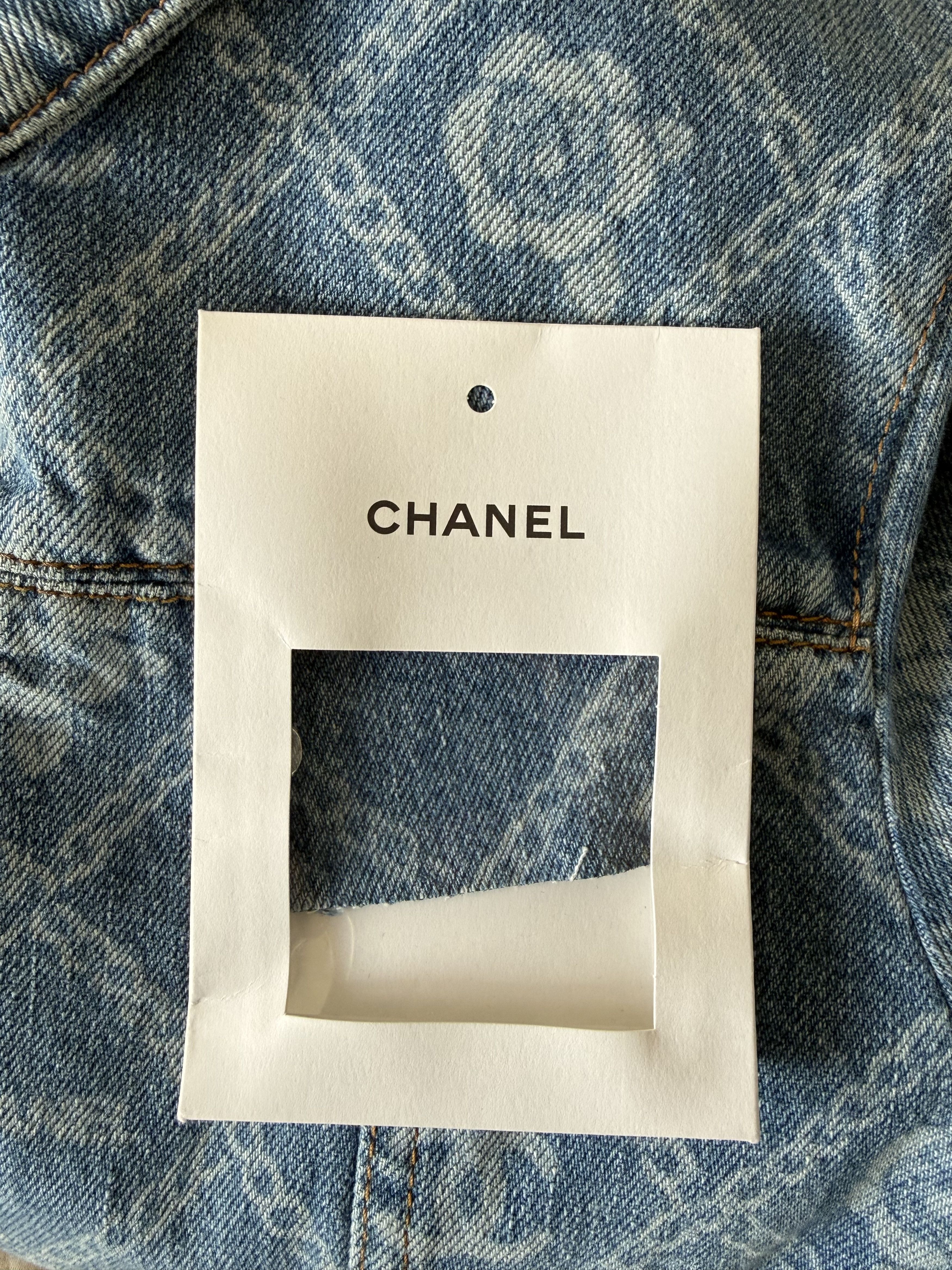 Chanel Chanel 23A CC Camelia Peplum Denim Jacket 34 Size XS / US 0-2 / IT 36-38 - 12 Thumbnail