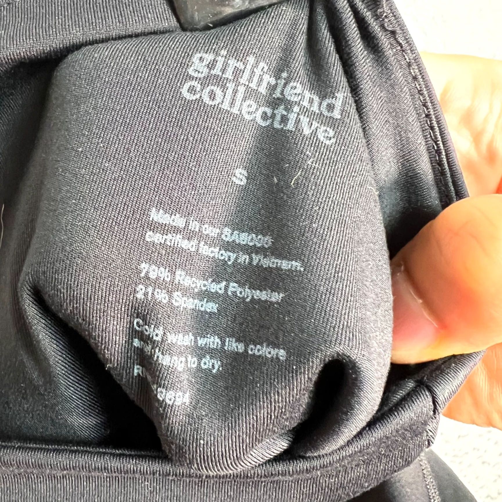 Girlfriend Collective Girlfriend Collective Womens Size Small Black High-Waisted Biker Shorts Size 28" / US 6 / IT 42 - 3 Thumbnail