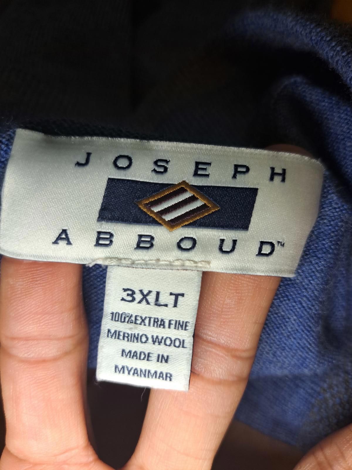 Joseph Abboud Josepoh Abboud Quarter Zip Pullover Sweater XXXL Blue Wool Size US XXL / EU 58 / 5 - 3 Thumbnail