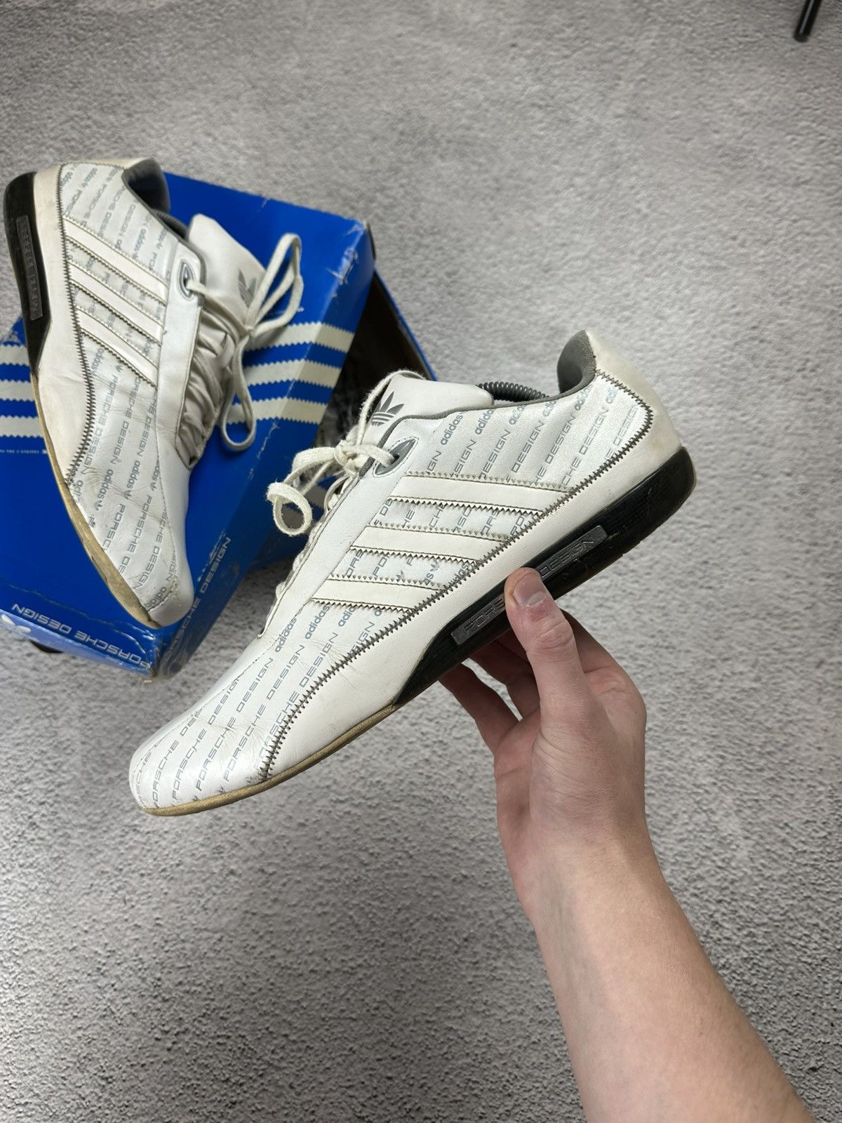 Adidas × Porsche Design Vintage Adidas Porsche Design S 2 Monogram Leather Sneakers Size US 11.5 / EU 44-45 - 8 Thumbnail