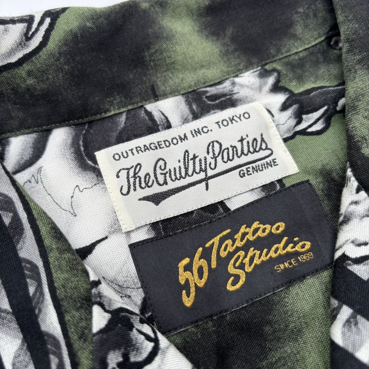 Wacko Maria WACKO MARIA Wako Maria 56 TATTOO STUDIO SKULL HAWAIIAN SHIRT Size US XL / EU 56 / 4 - 8 Thumbnail