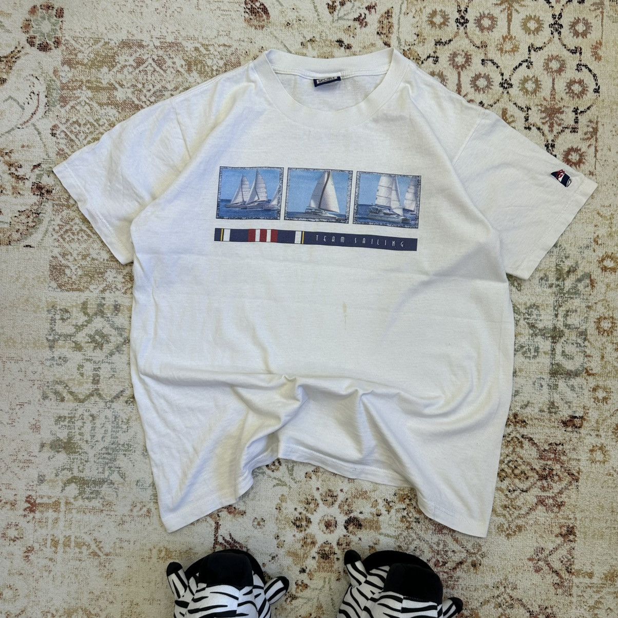Designer × Vintage Vintage Team Sailing T-shirts Big Logo Y2K 00s Size US L / EU 52-54 / 3 - 1 Thumbnail