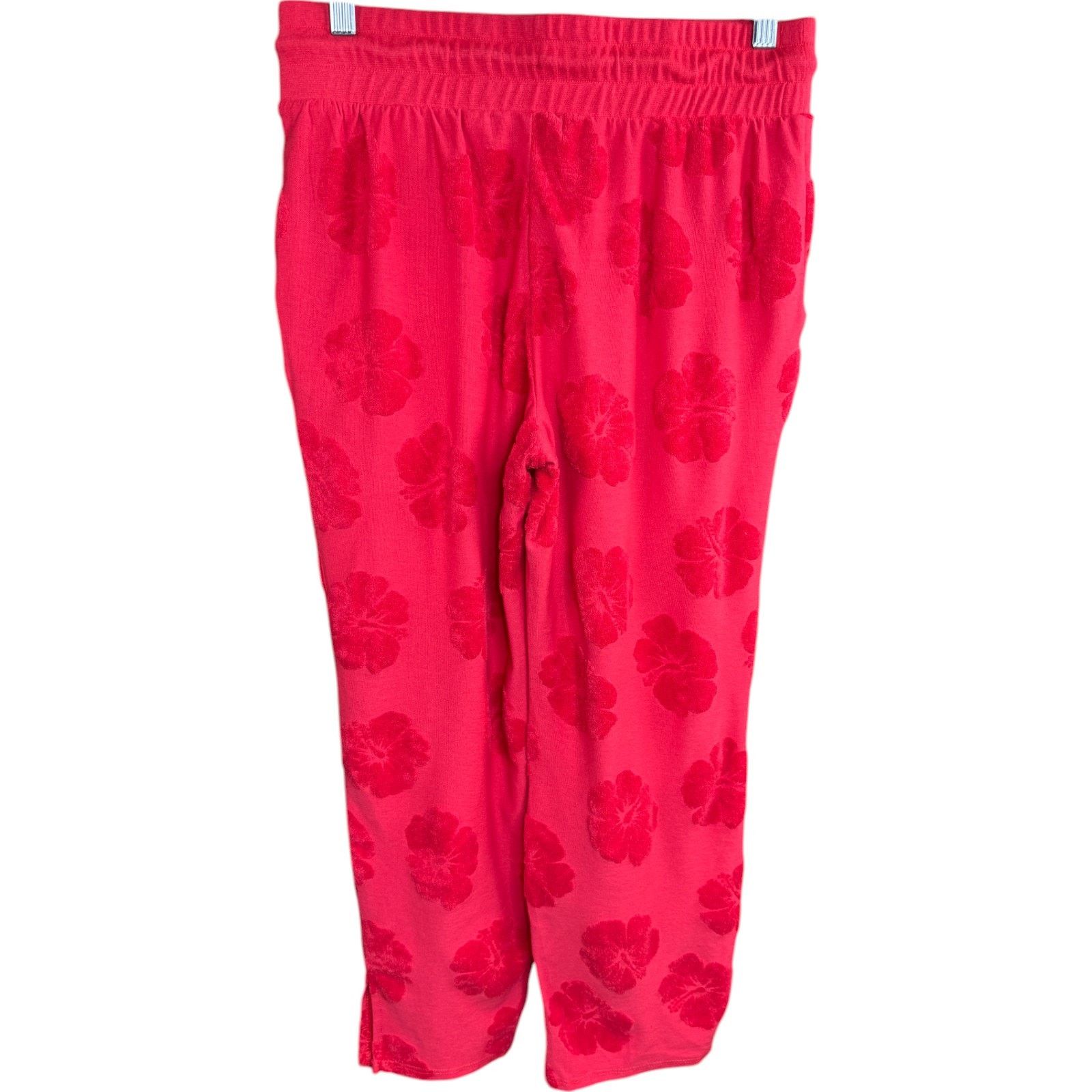 Other Anybody Jacquard French Terry Cropped Pants Hibiscus X-Small Size 26" / US 2 / IT 38 - 5 Thumbnail