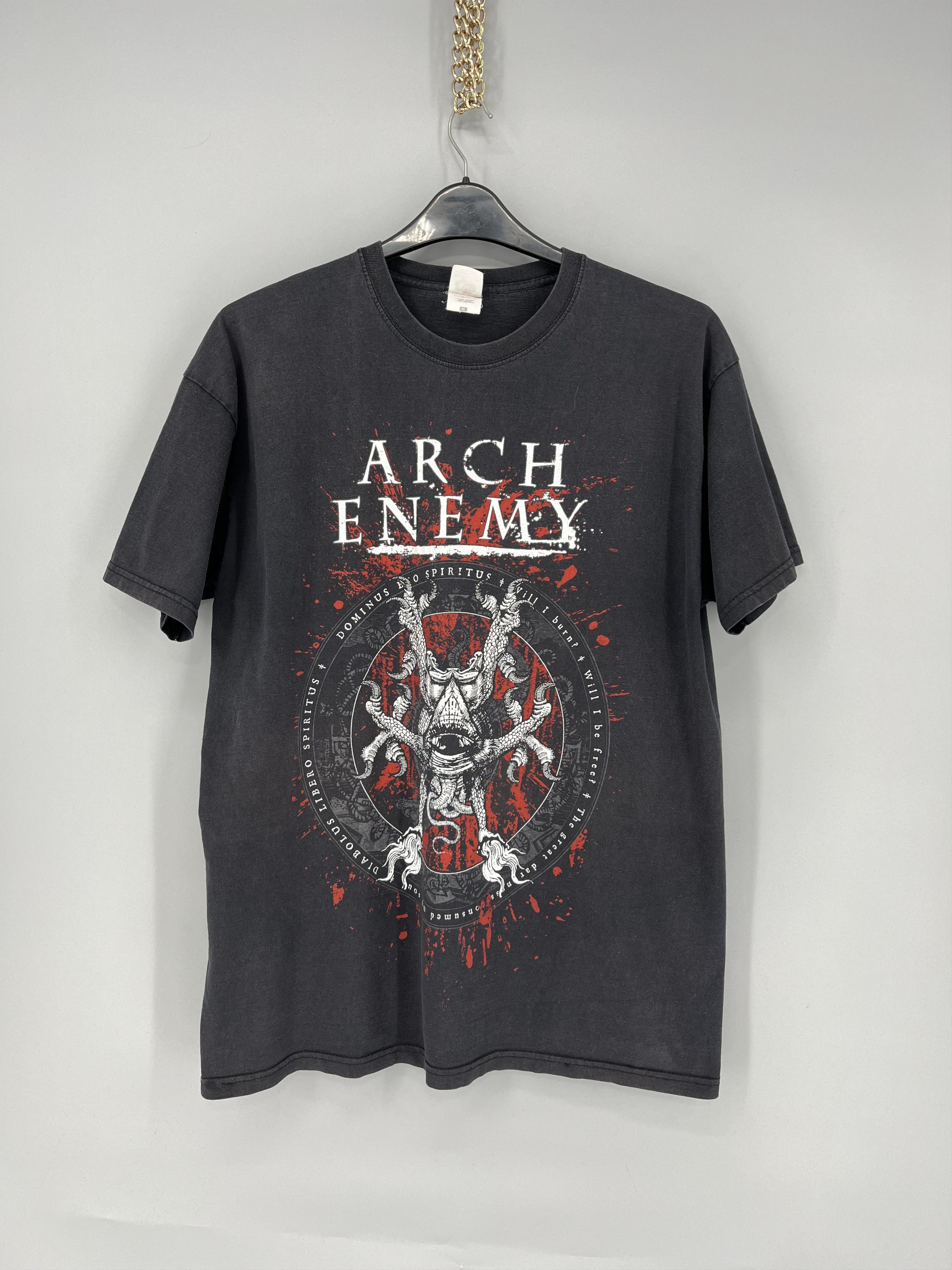 Band Tees × Vintage Vintage Y2K Arch Enemy Band Rock Skeleton Skull Tee Size US XL / EU 56 / 4 - 1 Thumbnail