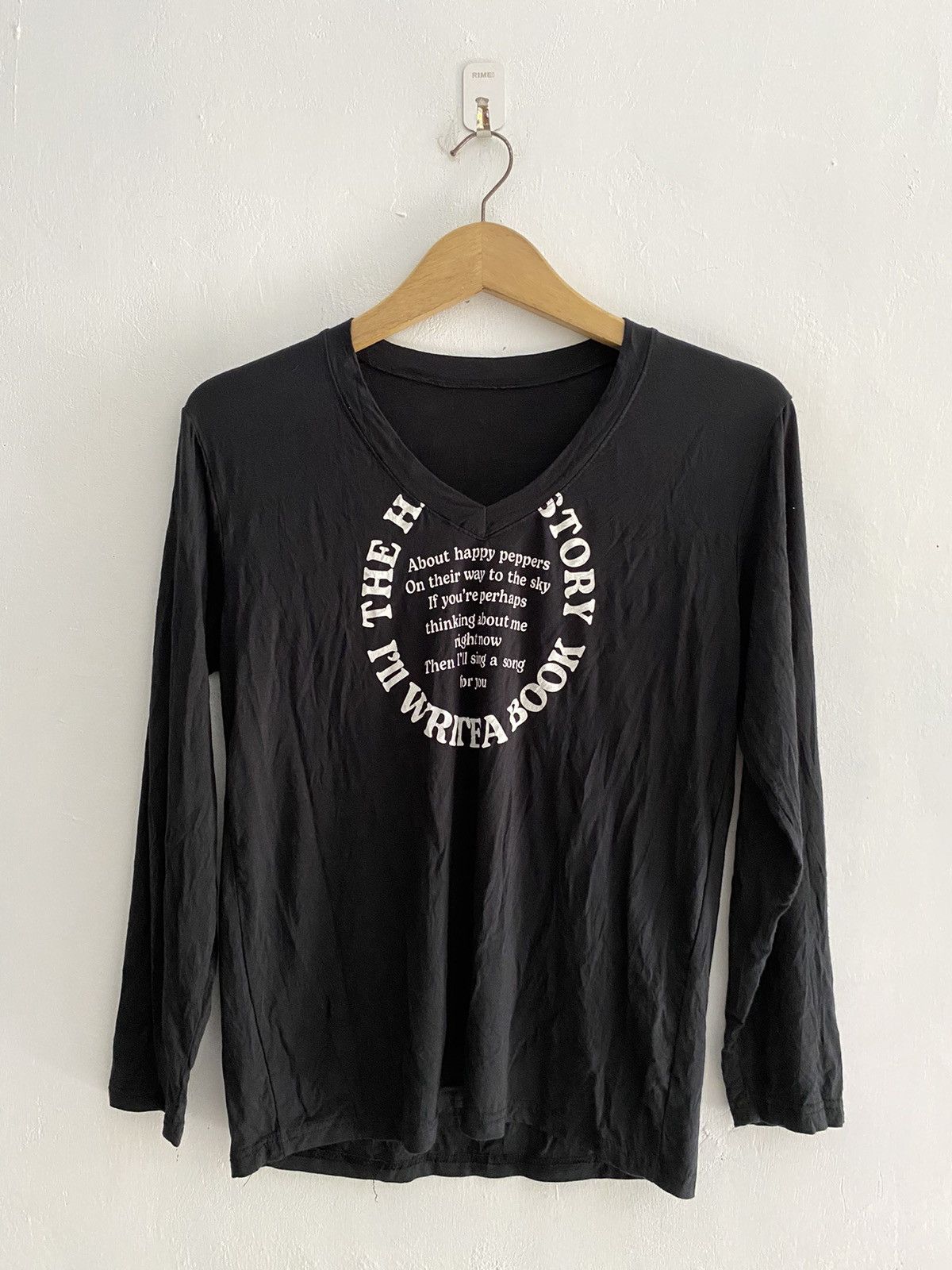 If Six Was Nine × Japanese Brand × Le Grande Bleu (L.G.B.) Japanese unknwn poem v neck longsleeve tee Size US M / EU 48-50 / 2 - 1 Thumbnail