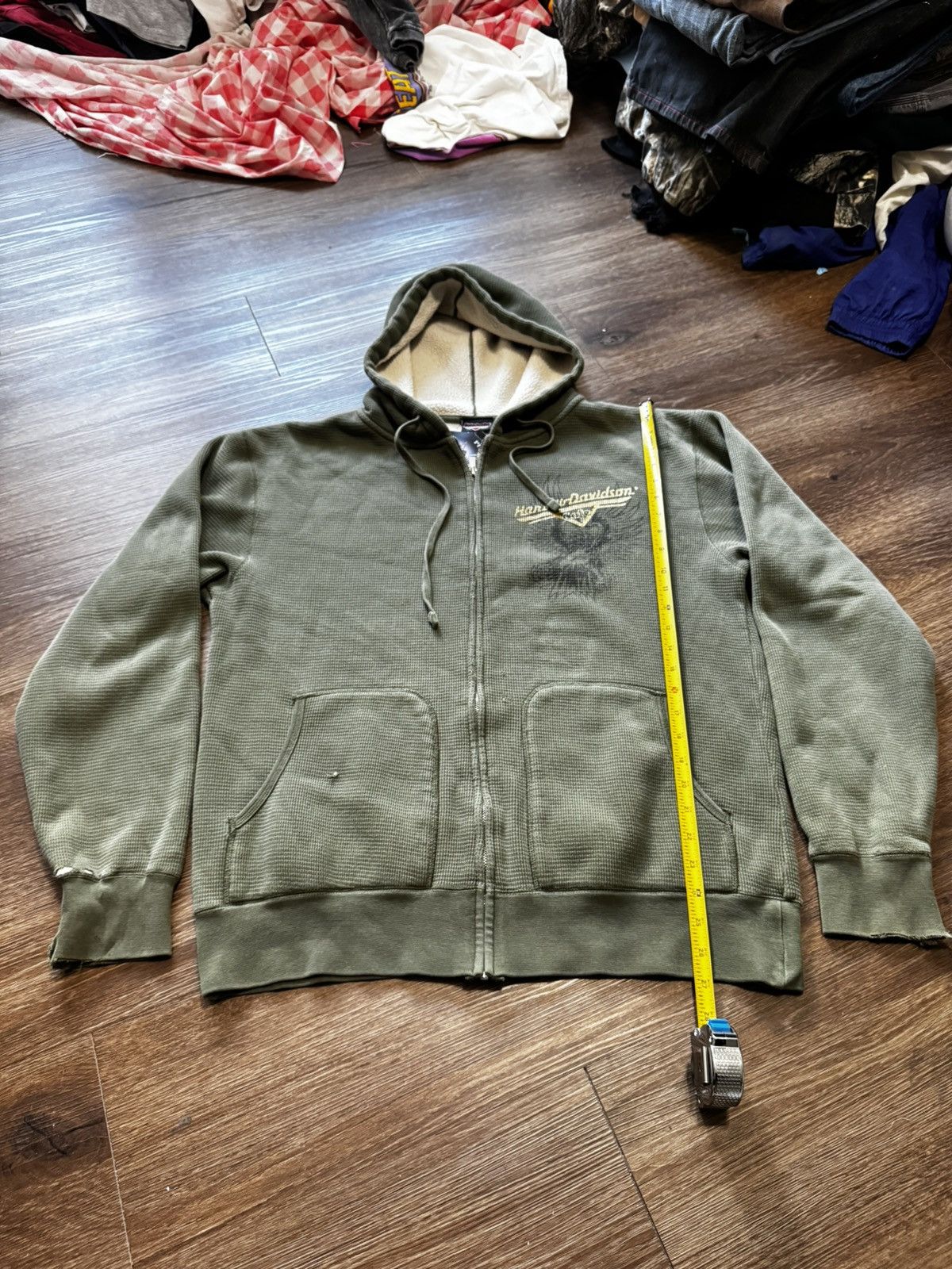 Harley Davidson × Vintage × Vision Streetwear Vintage Harley Davidson hoodie Size US L / EU 52-54 / 3 - 1 Thumbnail