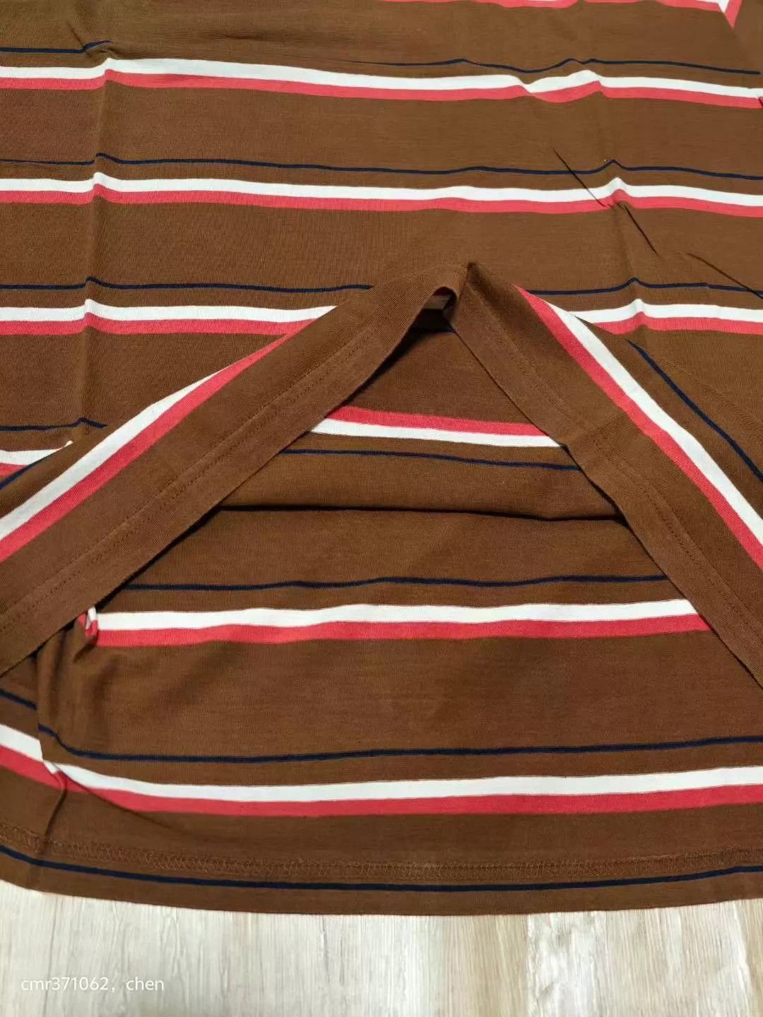 Visvim visvim 19aw border a-liner tee s/s 4 brown pink white blue Size US XL / EU 56 / 4 - 5 Thumbnail